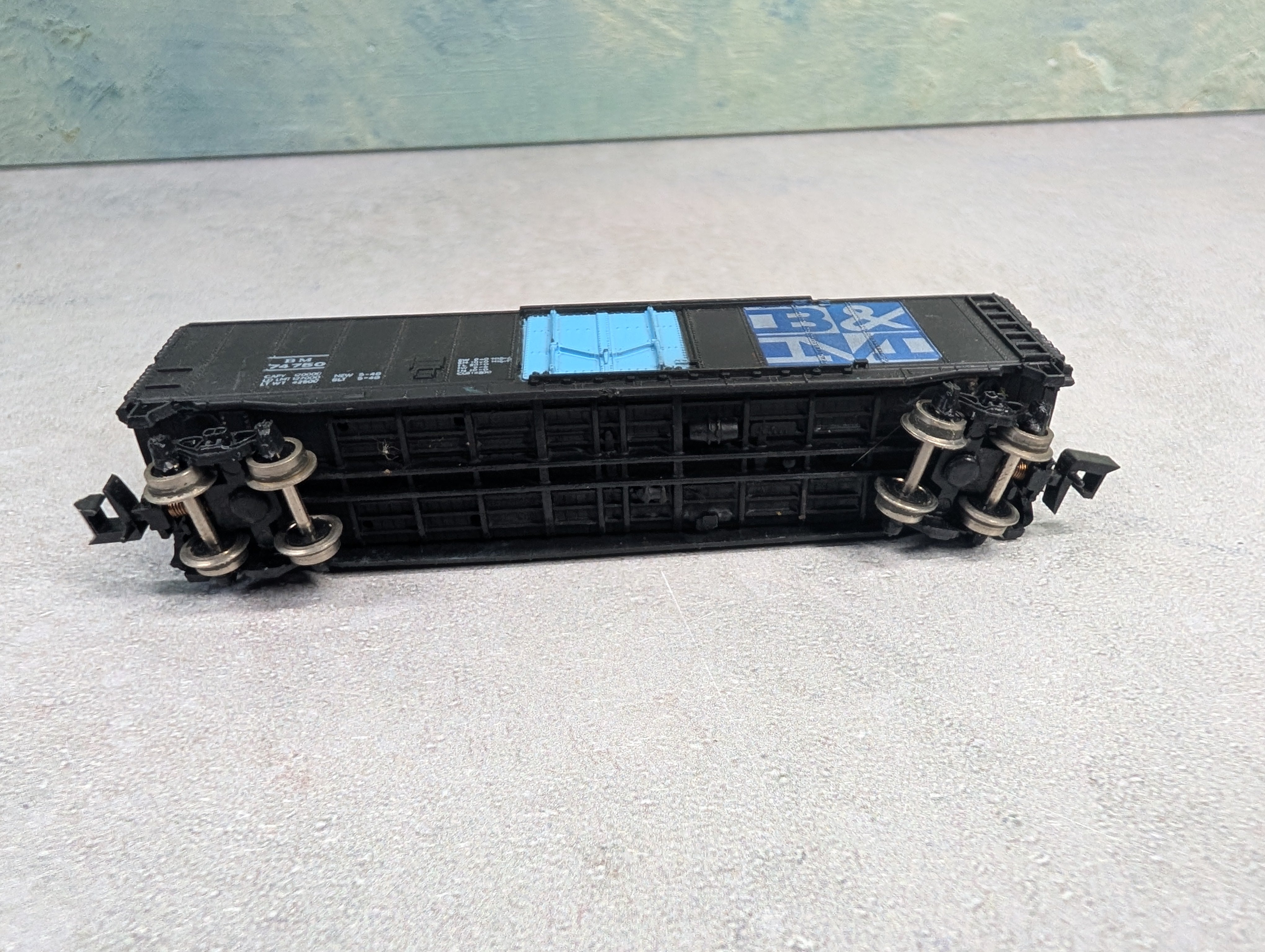 USED Bachmann N Scale 50' Box Car Boston and Maine BM #74750