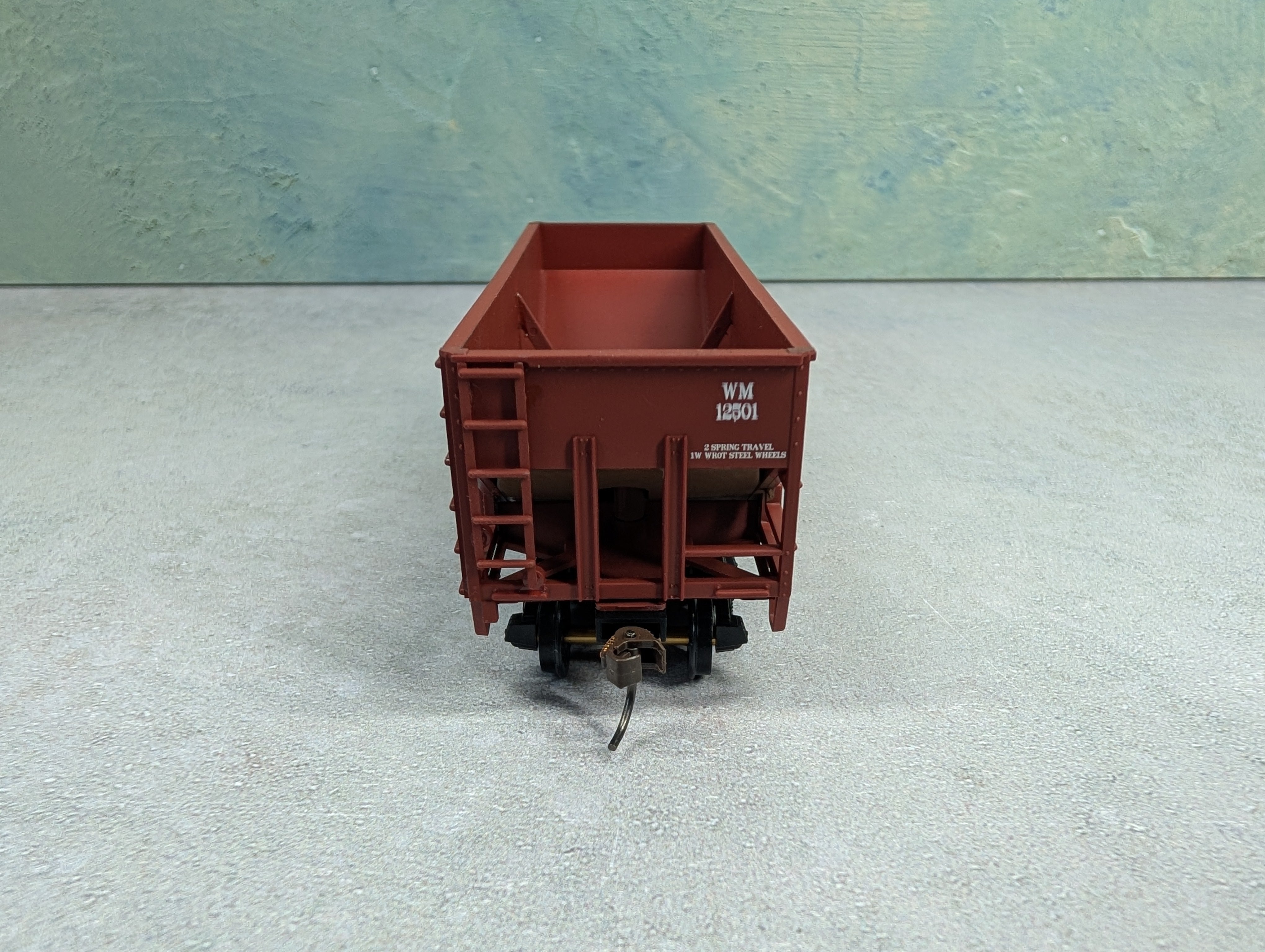 USED Stewart Hobbies HO Scale 2 Bay Open Hopper Western Maryland WM #12501