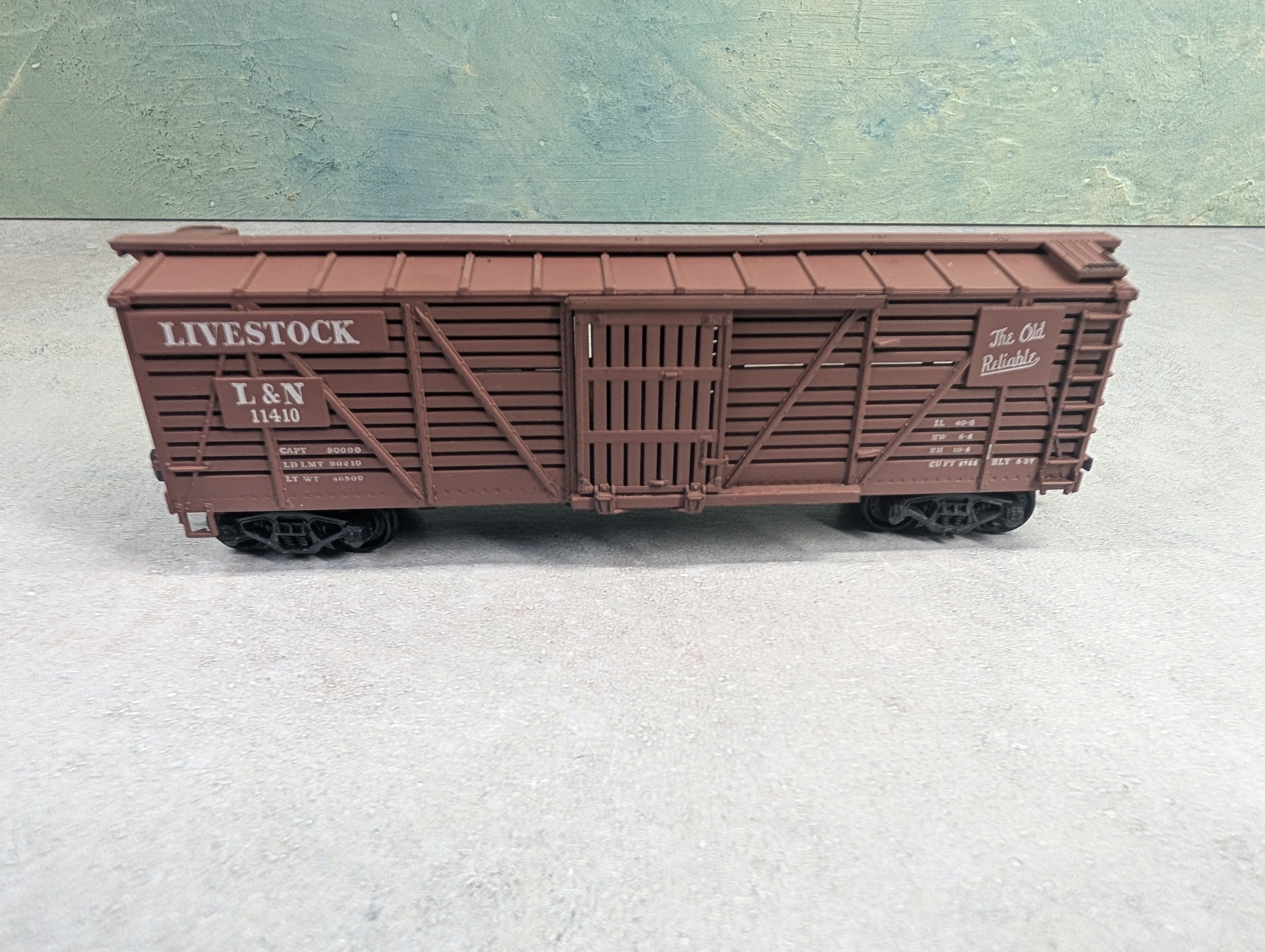 USED TRAIN MINIATURE HO Scale Cattle Stock Car Louisville & Nashville L&N #11410