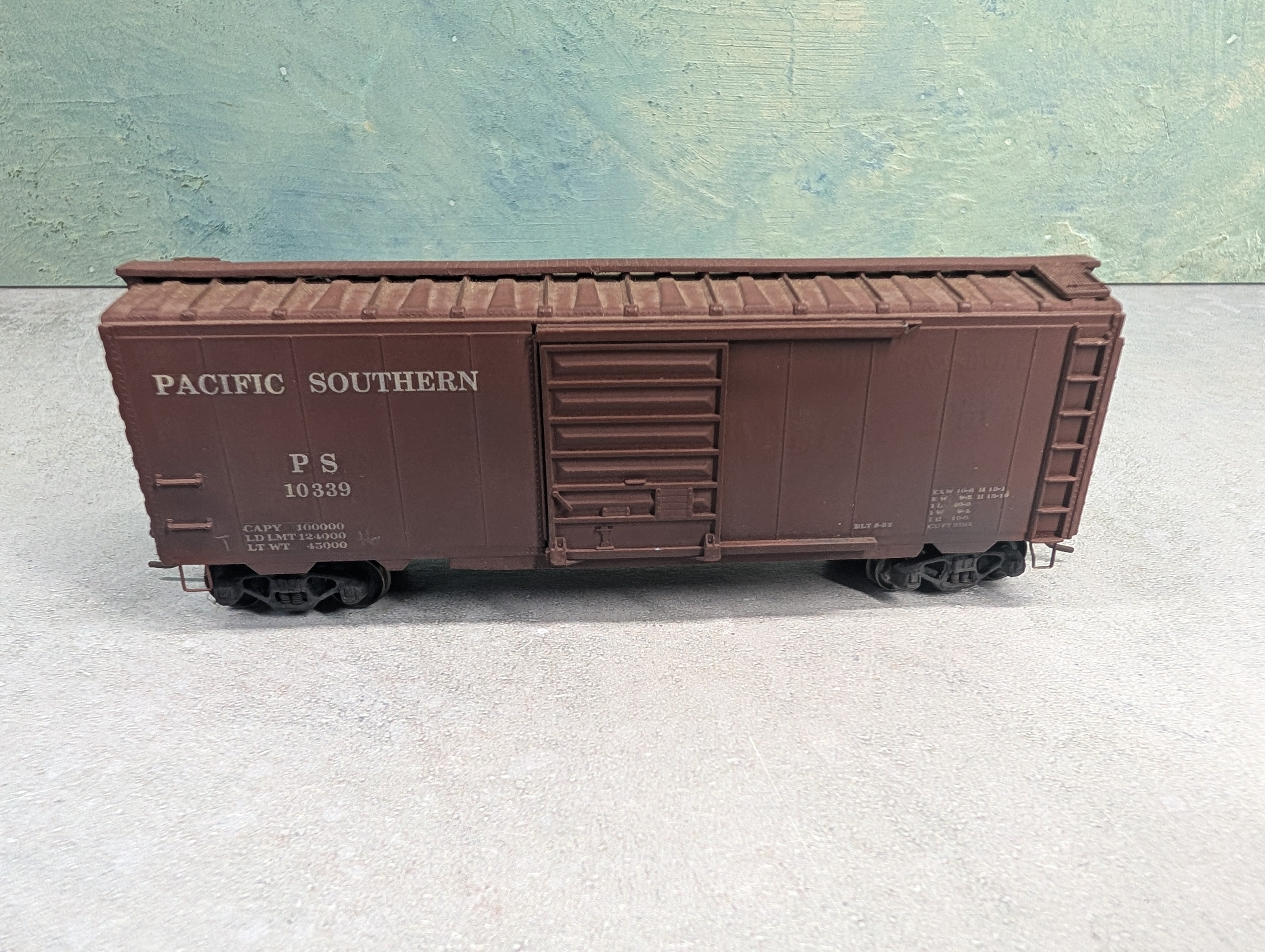 USED HO Scale 40' Box Car Pacific Southern PS #10339 Weathered