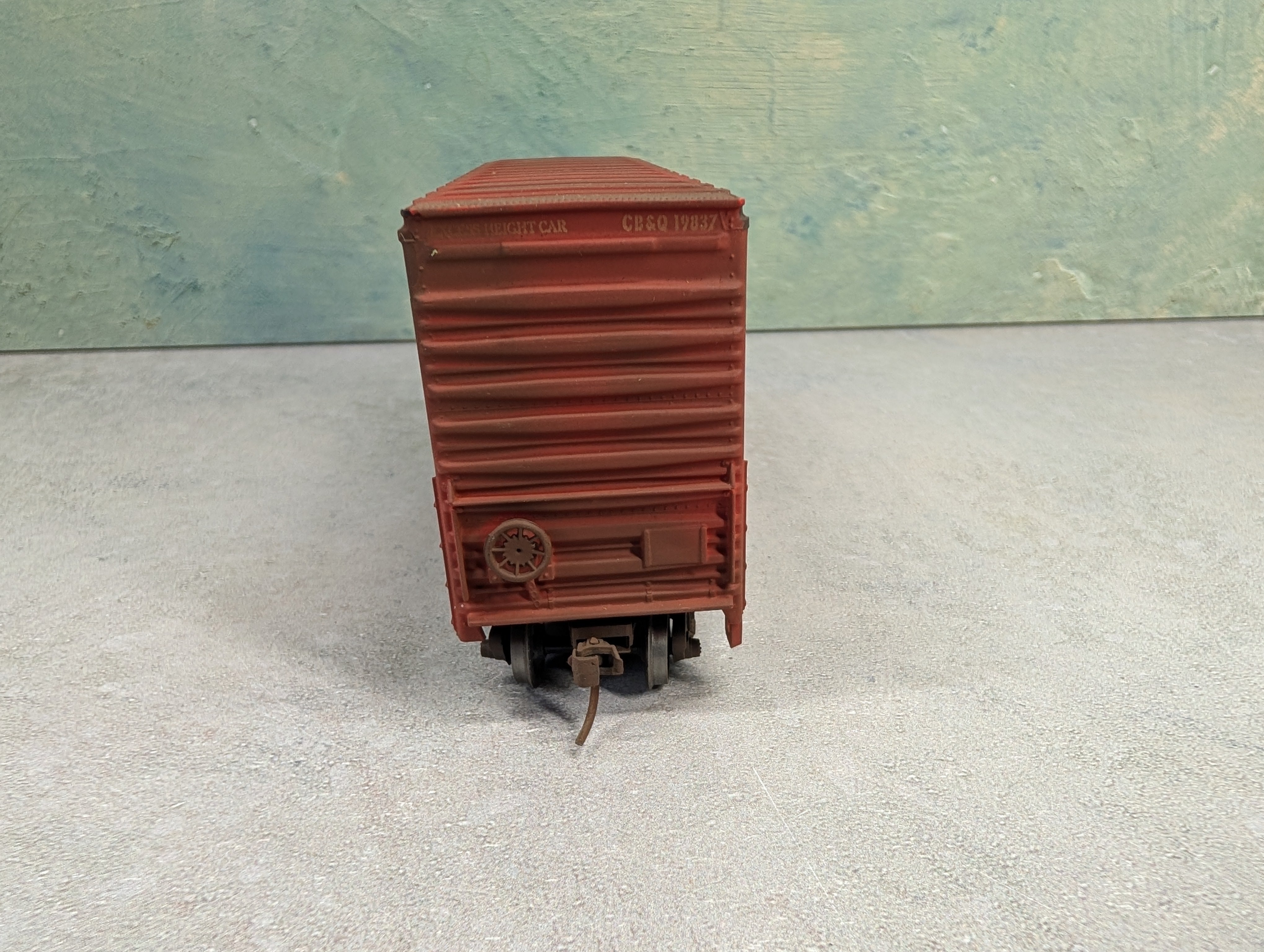 USED Athearn HO Scale HI-Cube Box Car Burlington CB&Q #19837 Weathered