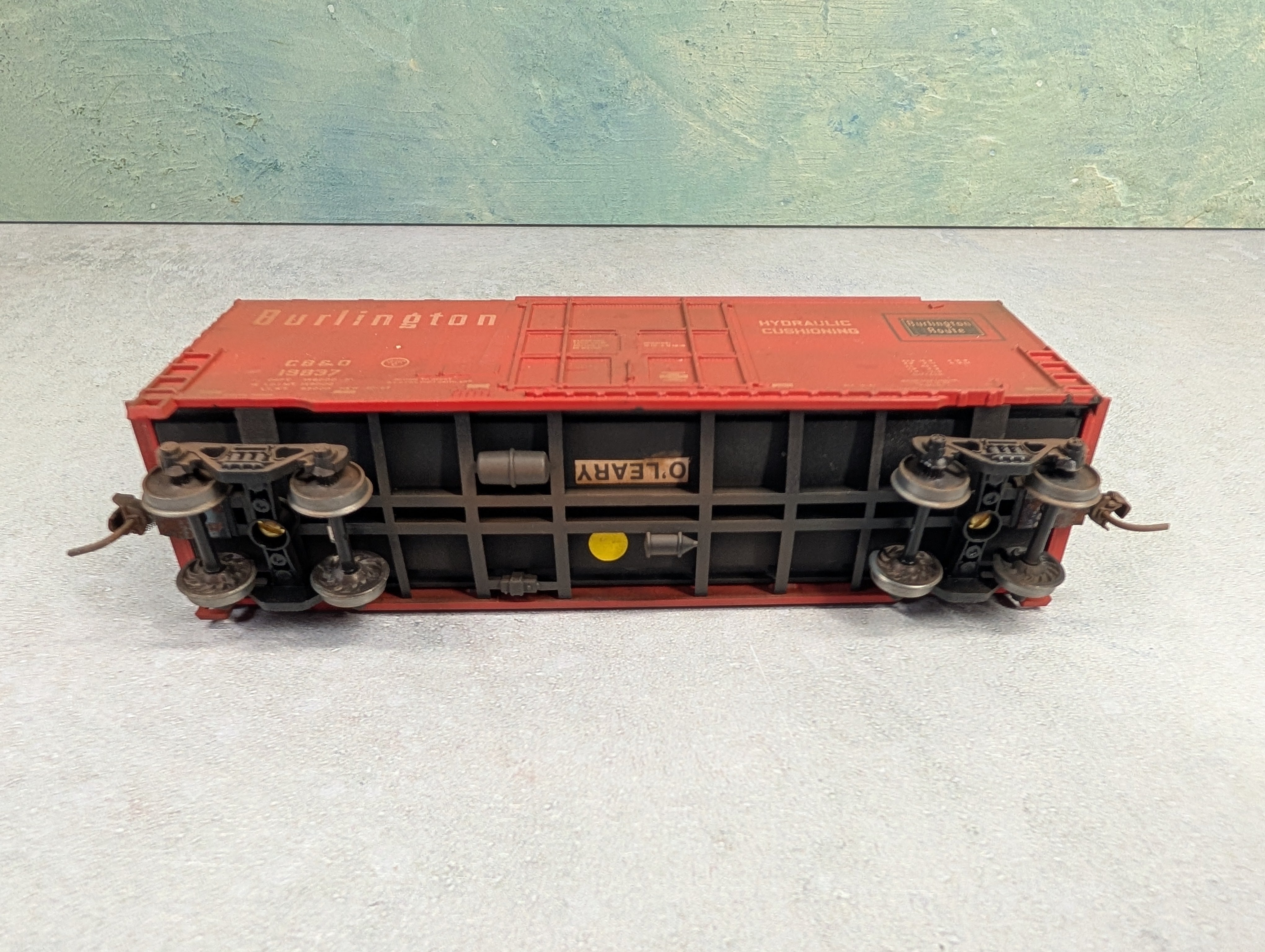 USED Athearn HO Scale HI-Cube Box Car Burlington CB&Q #19837 Weathered