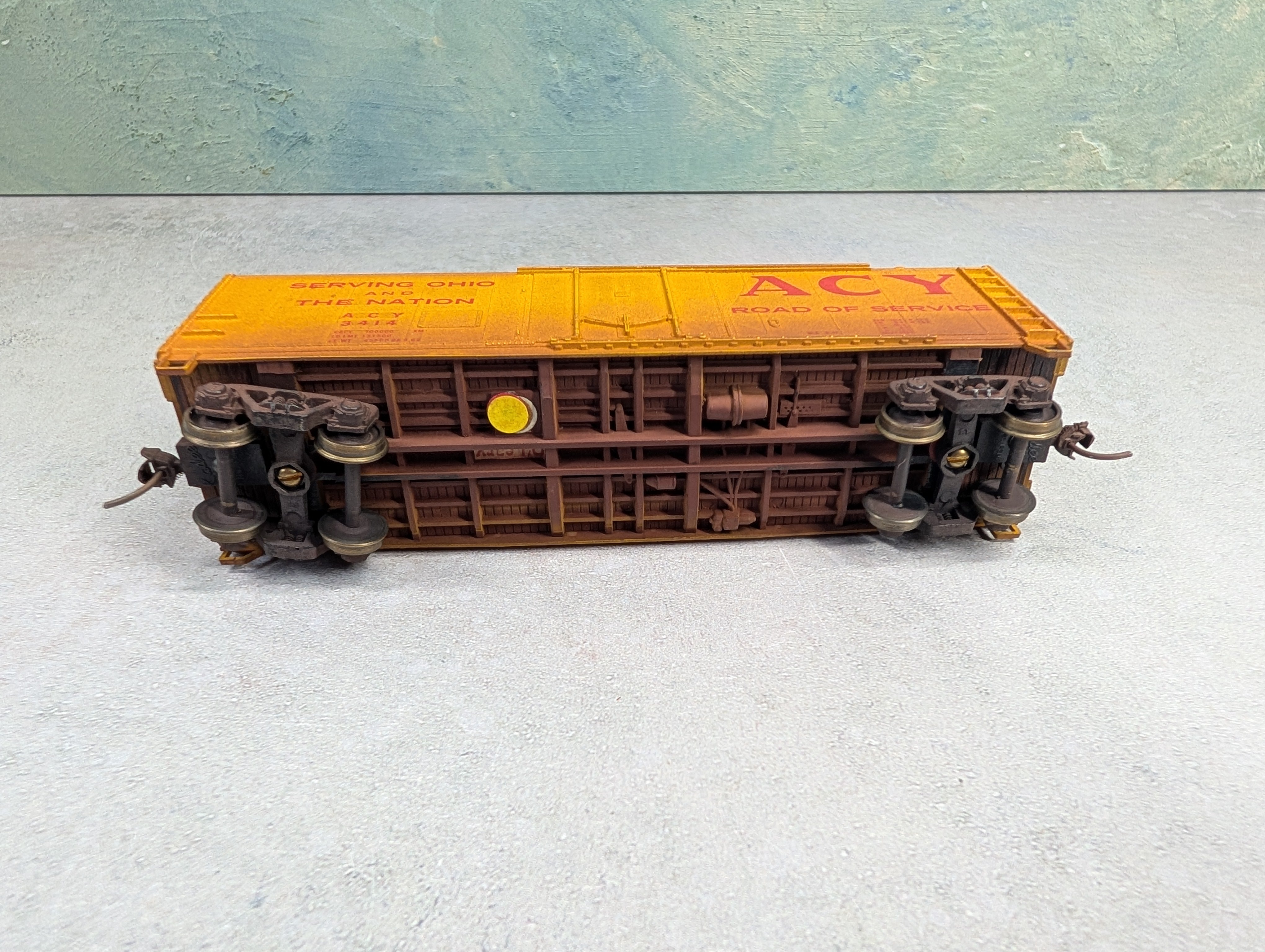 USED HO Scale 40' Box Car ACY #3414 Weathered
