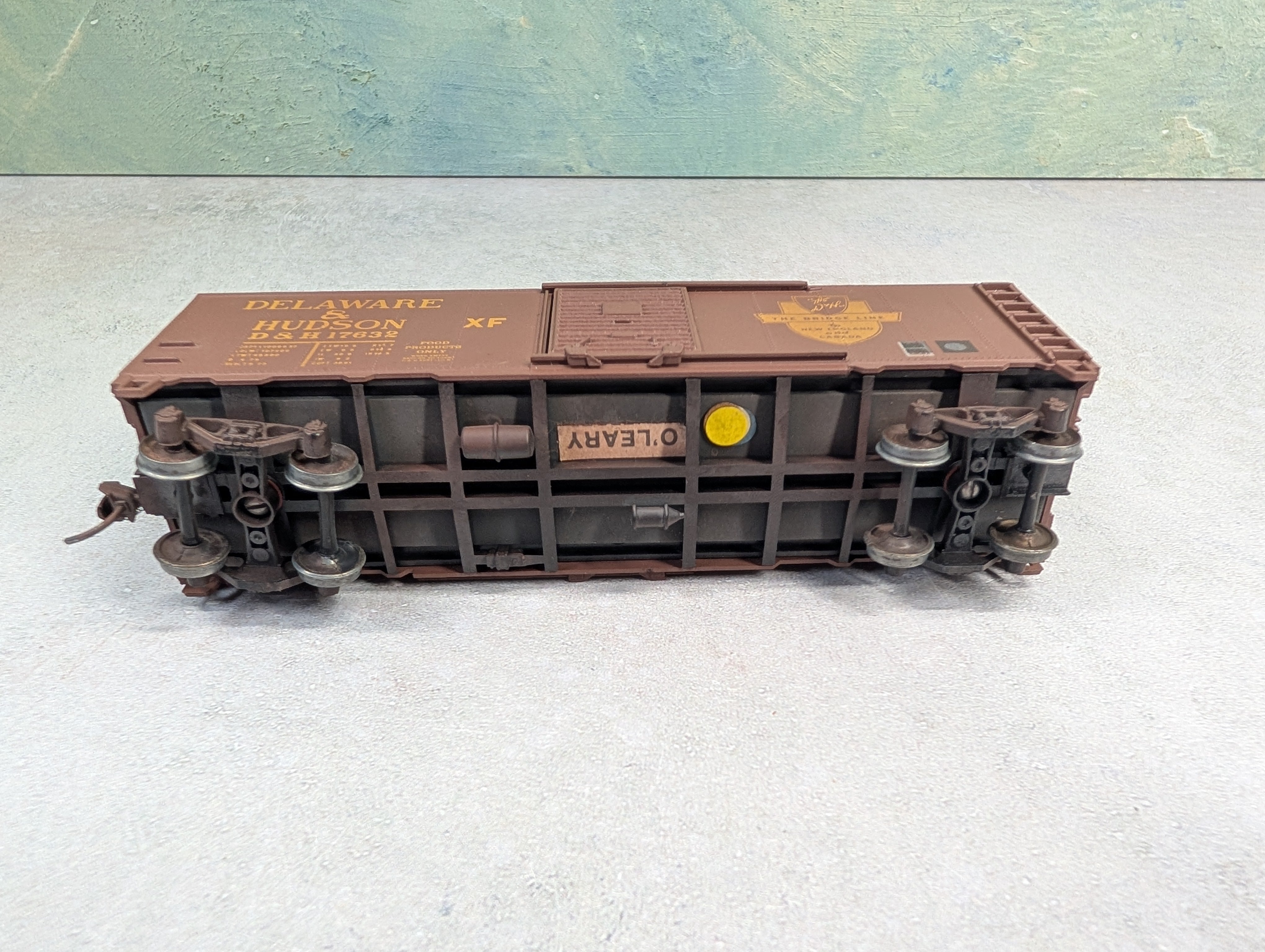 USED Athearn HO Scale 40' Box Car Delaware and Hudson D&H #17632 Weathered