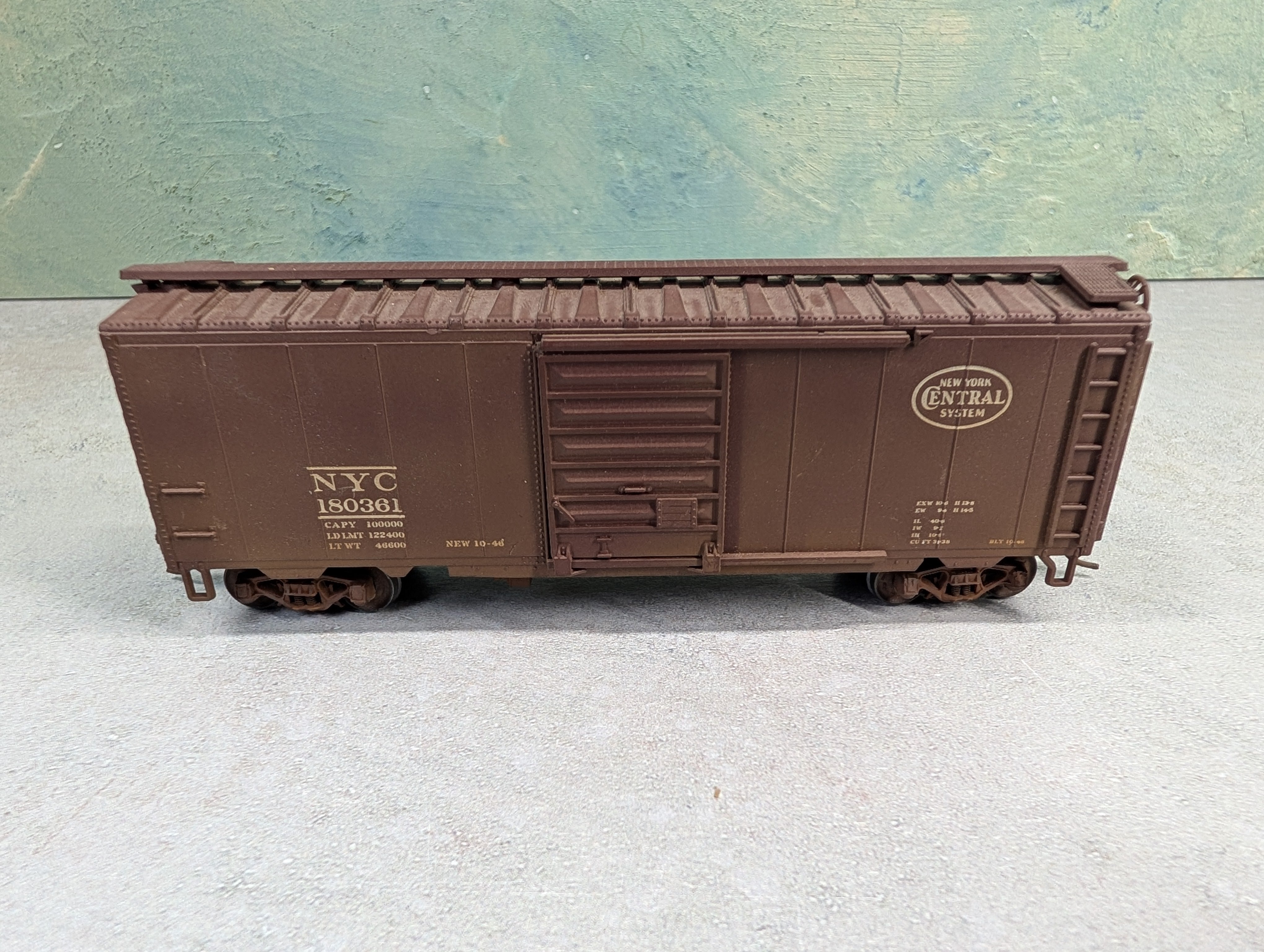 USED HO Scale 40' Box Car New York Central NYC #180361 Weathered