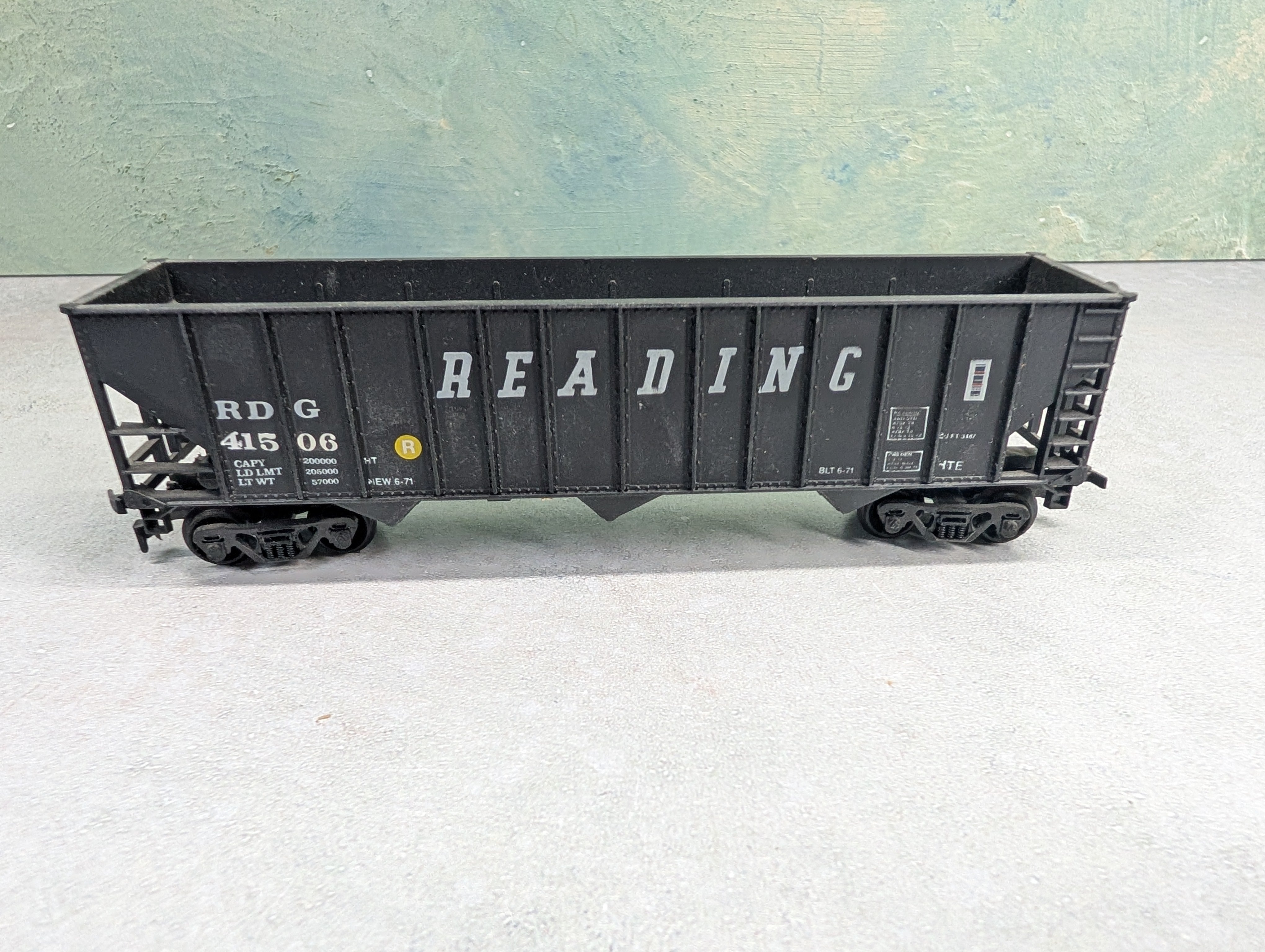 USED HO Scale 3 Bay Open Hopper Reading RDG #41506 Decal Road Number
