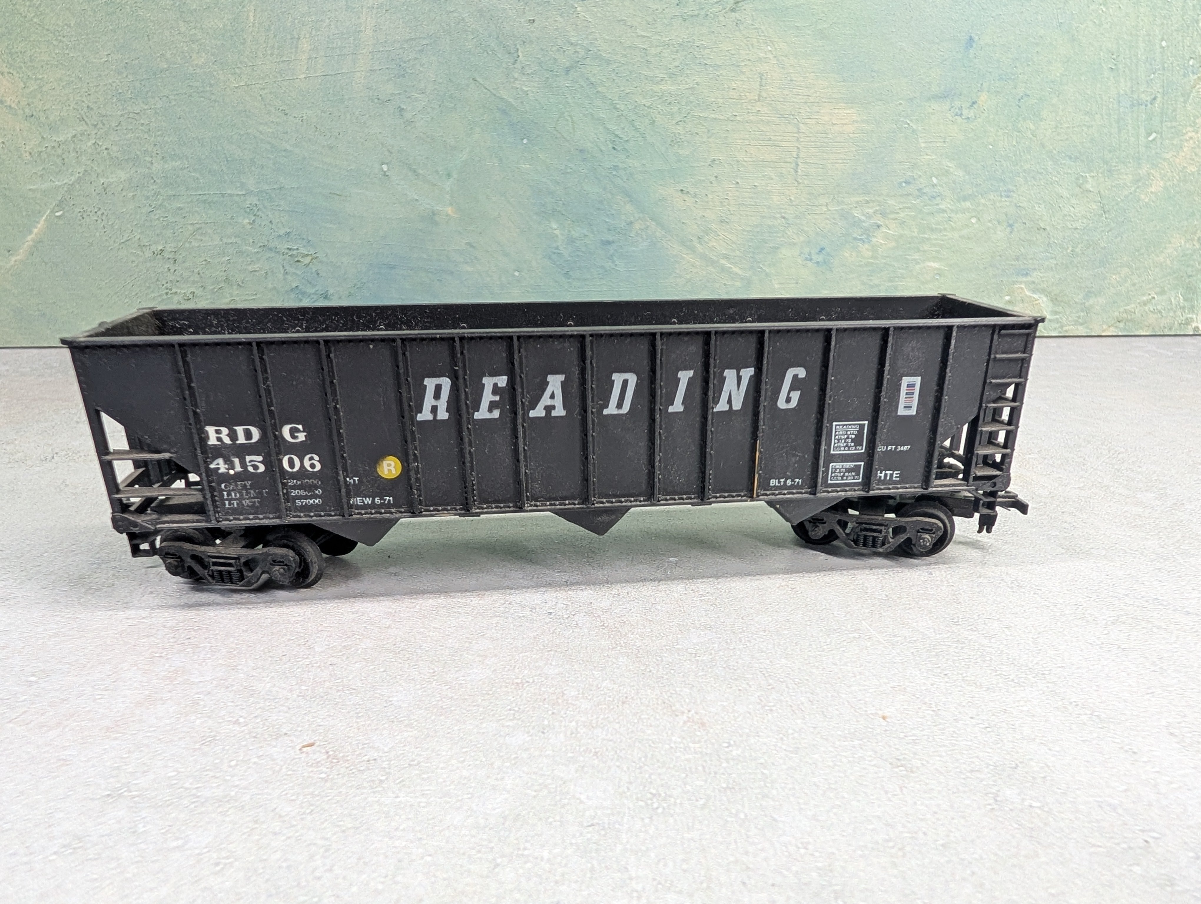 USED HO Scale 3 Bay Open Hopper Reading RDG #41506 Decal Road Number