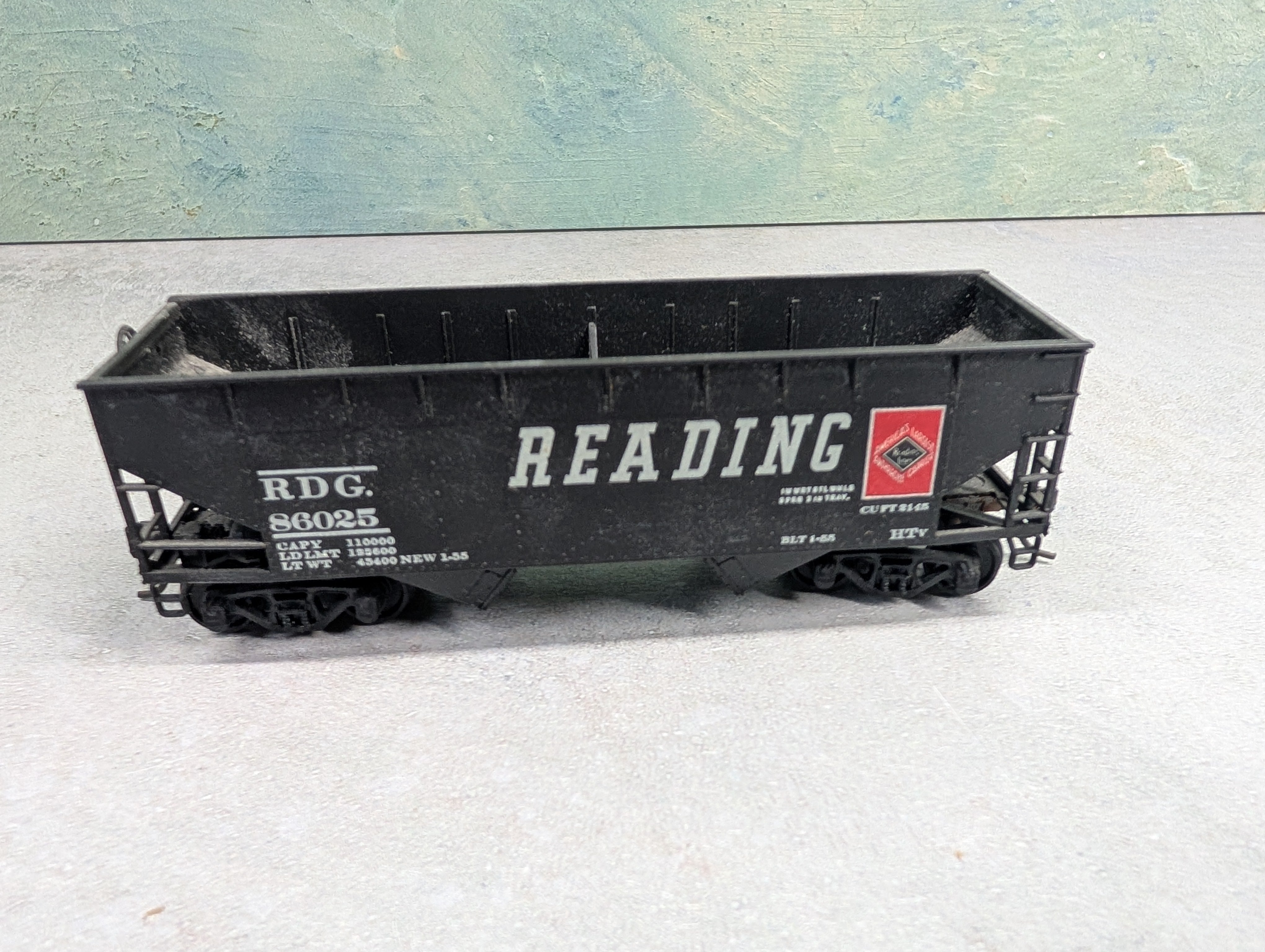 USED Athearn HO Scale 2 Bay Open Hopper Reading RDG #86025
