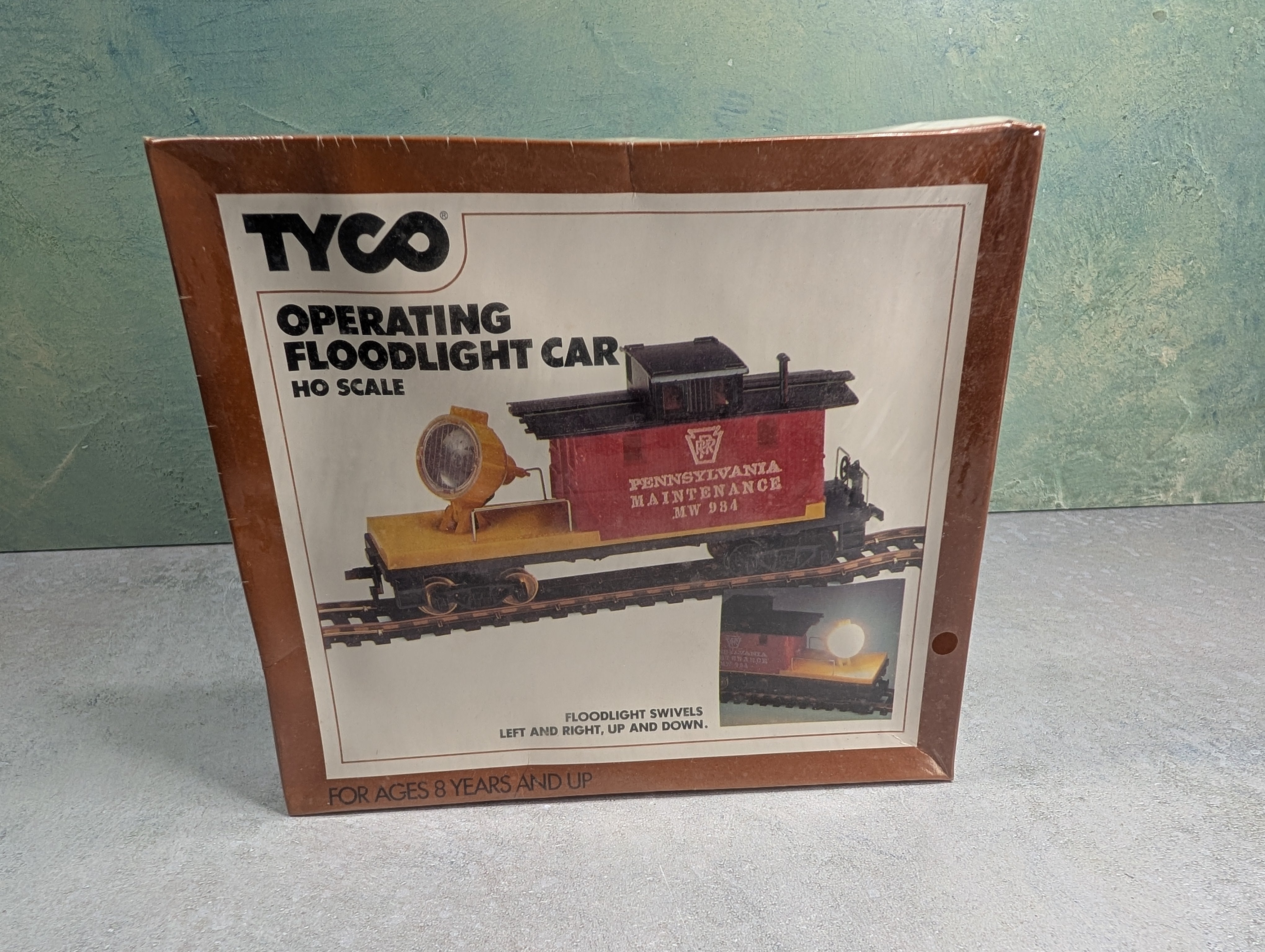 Tyco 347 HO Scale Operating Floodlight Car Pennsylvania MW #984 Sealed