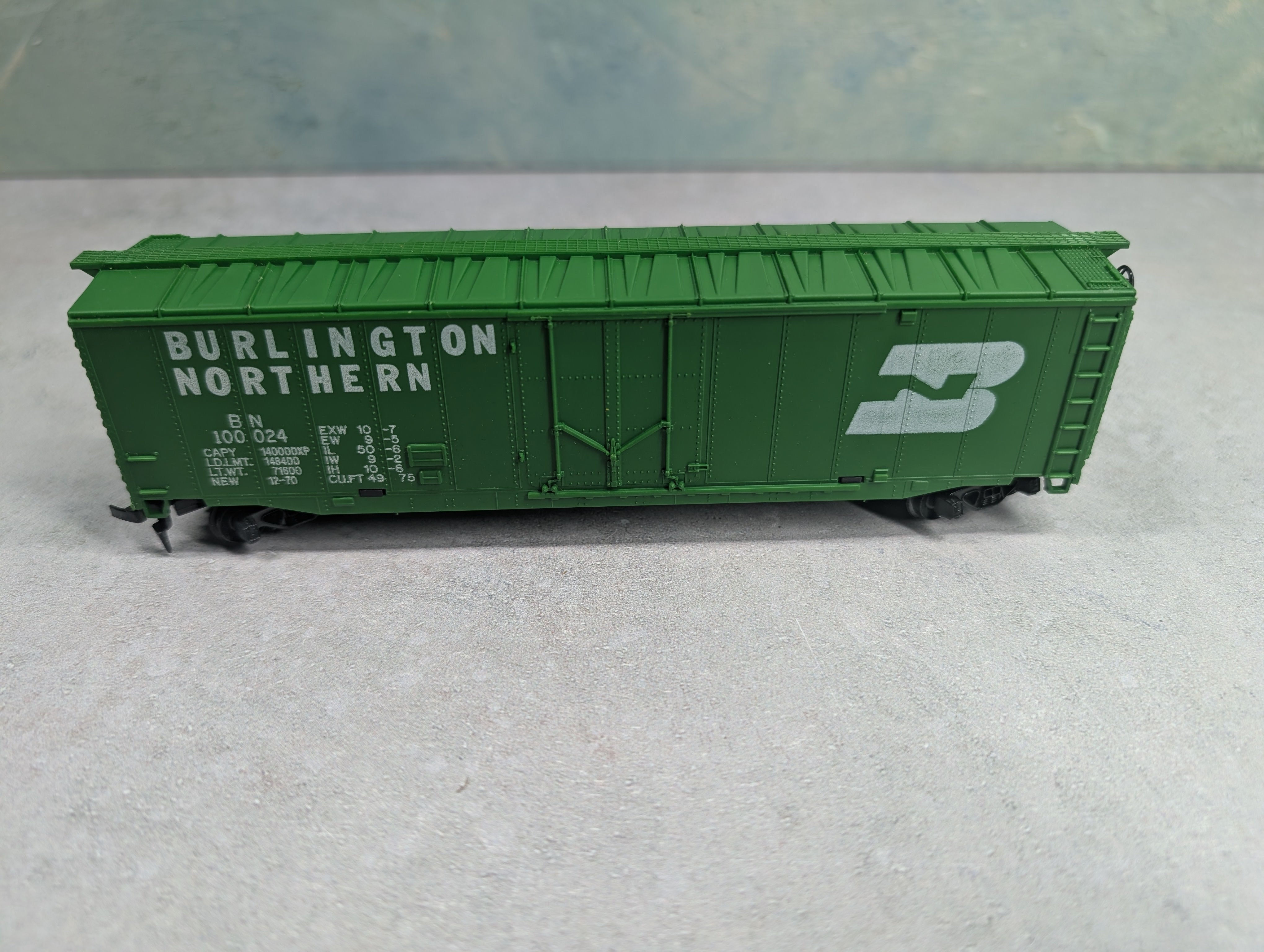 USED Tyco HO Scale 50' Box Car Burlington Northern BN #100024