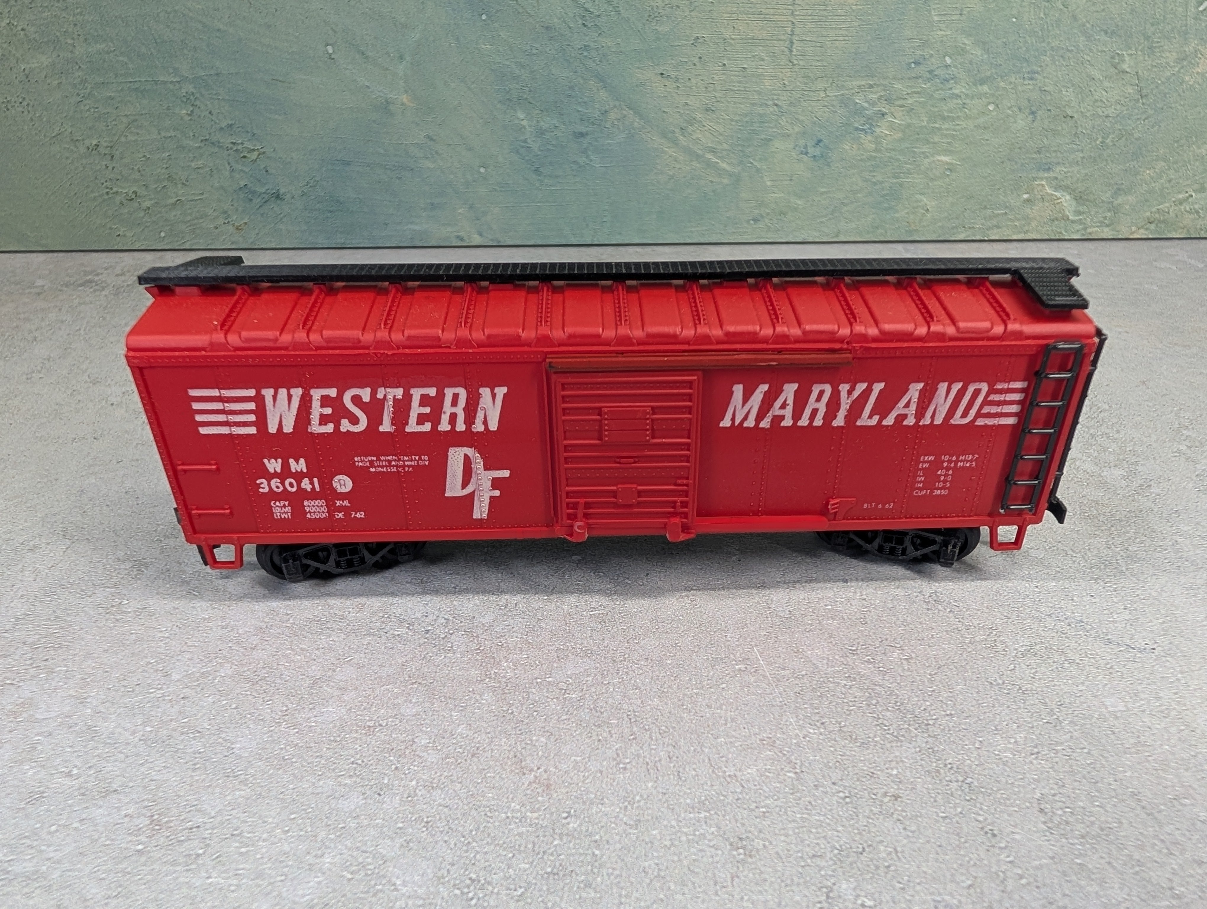 USED AHM HO Scale 40' Box Car Western Maryland WM #36041