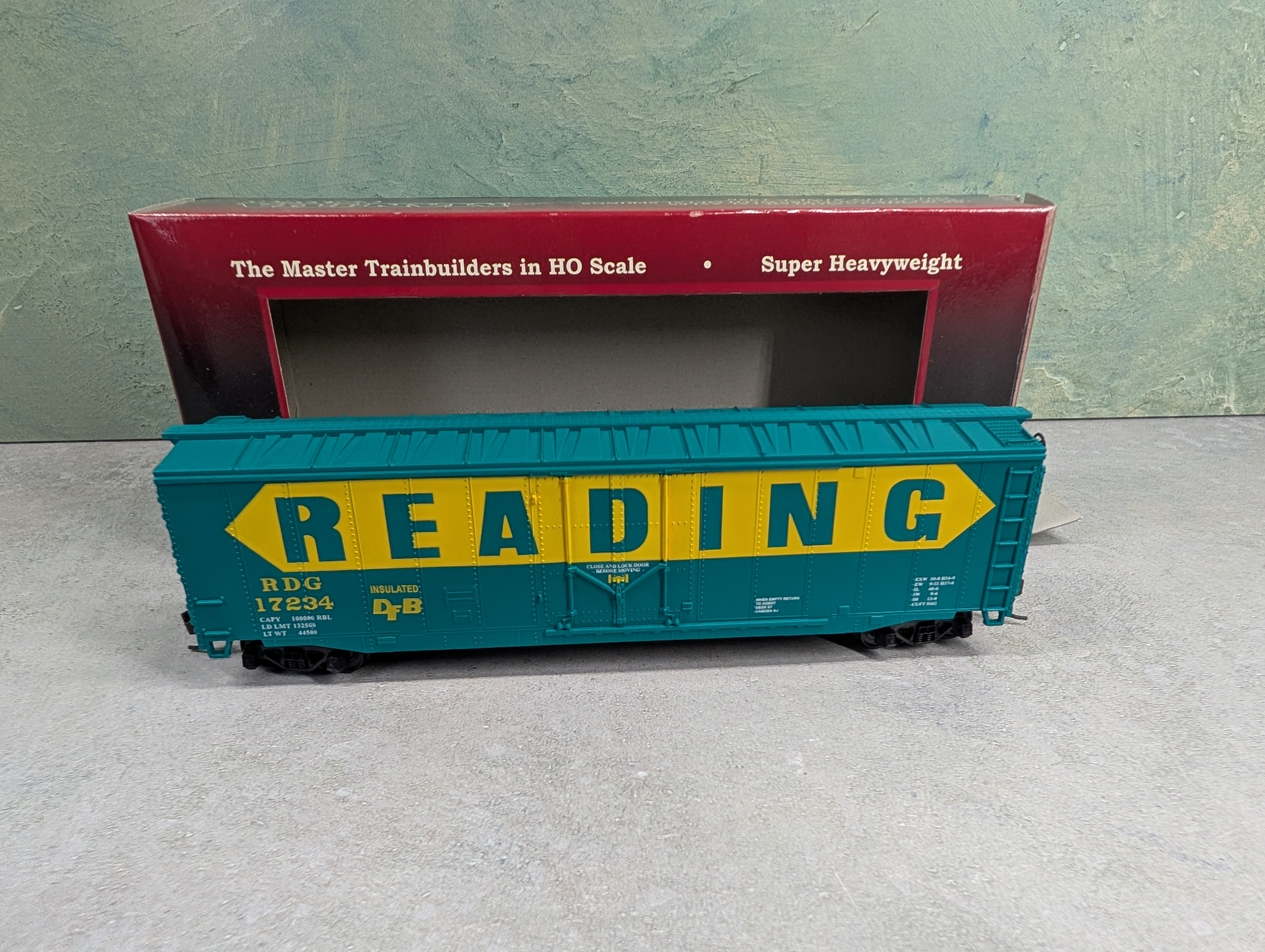 USED Mantua 755021 HO Scale 50' Plug Door Box Car Reading RDG #17234