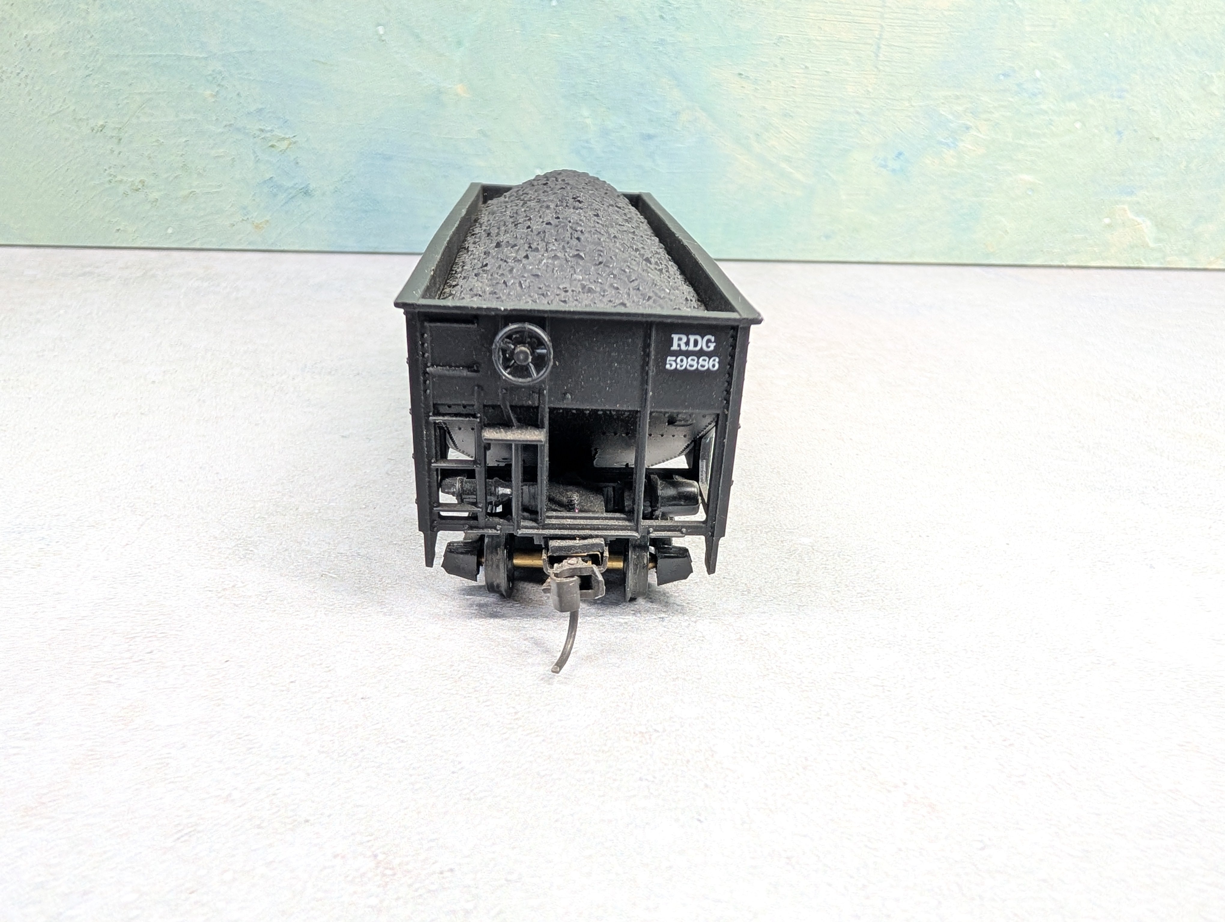 USED Mantua 729-521 HO Scale Heavy 32' Hopper Blue Panel Reading RDG #59886