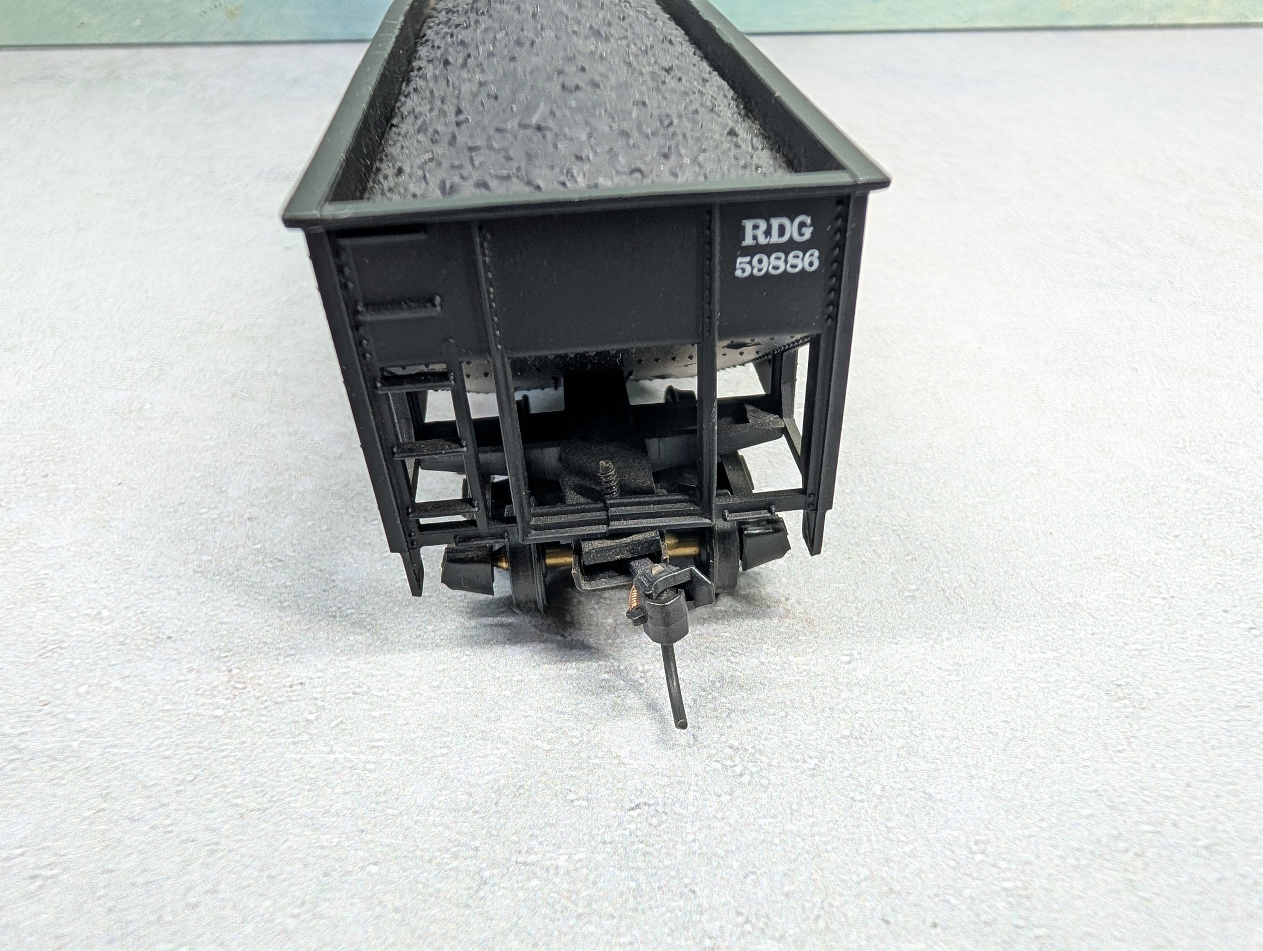 USED Mantua 729-521 HO Scale Heavy 32' Hopper Blue Panel Reading RDG #59886