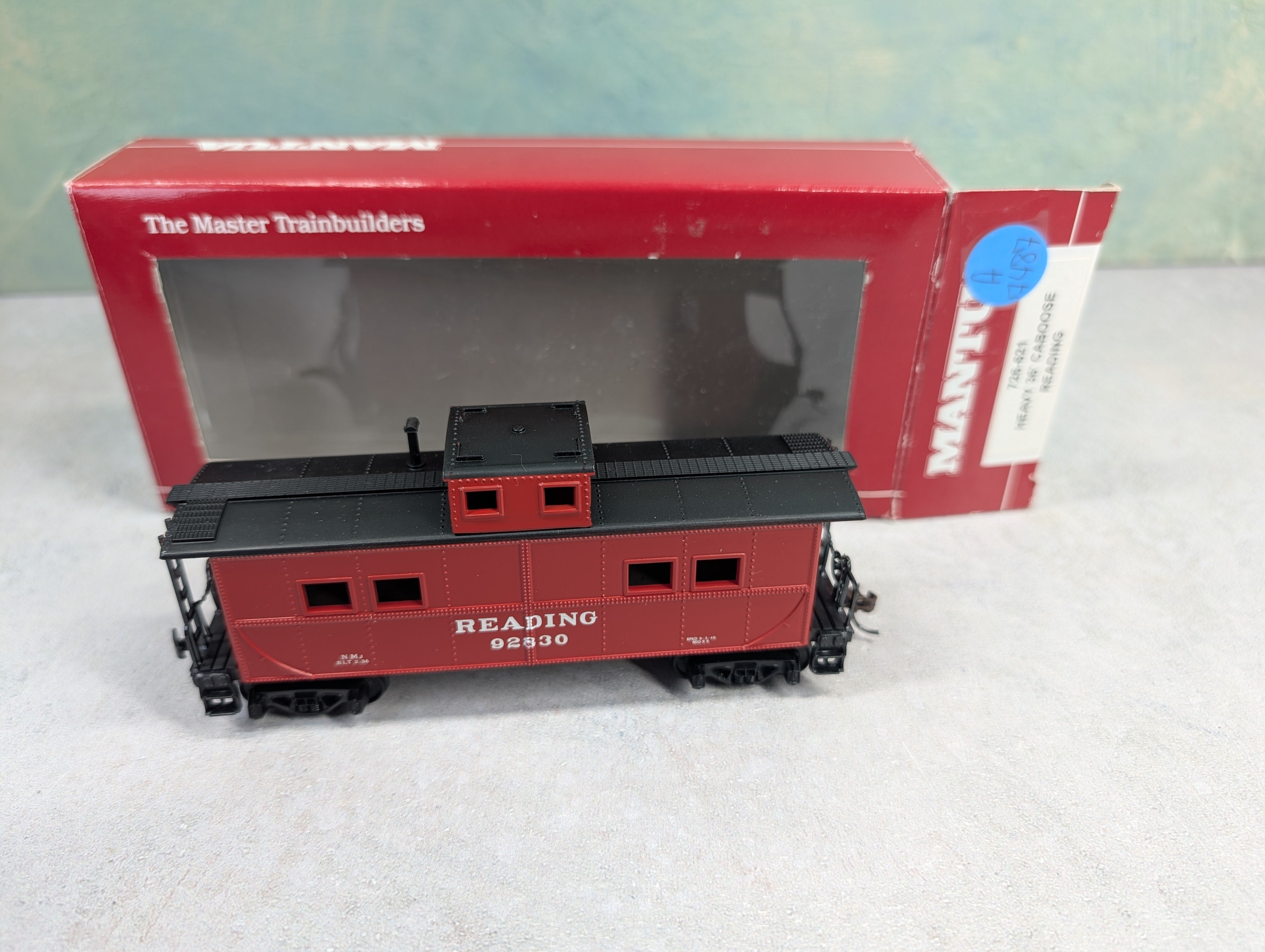 USED Mantua 726-621 HO Scale Heavy 36' Caboose Reading #92830