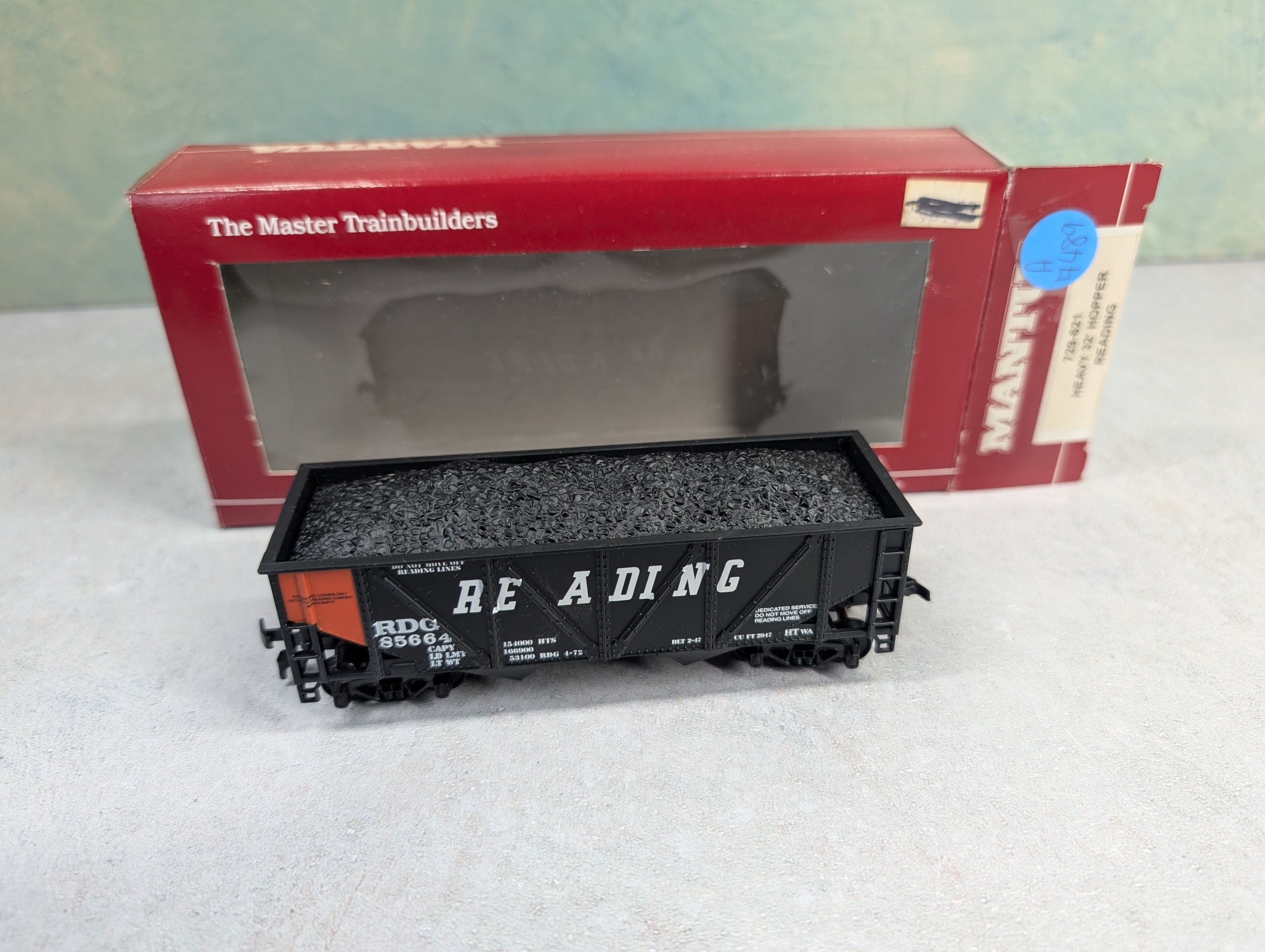 USED Mantua 729-621 HO Scale Heavy 32' Hopper Reading RDG #85664
