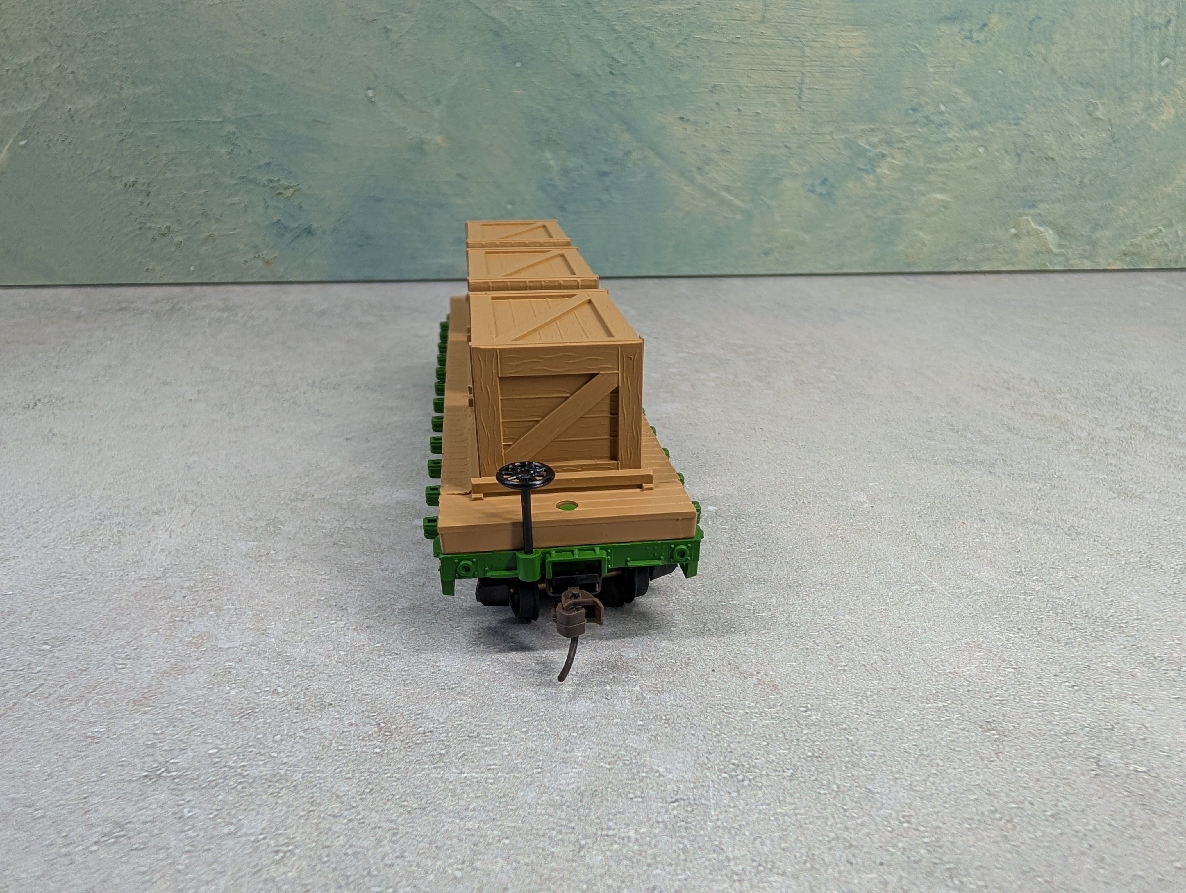 USED Mantua 727-021 HO Scale Flat Car w/ Crates Reading RDG #9311