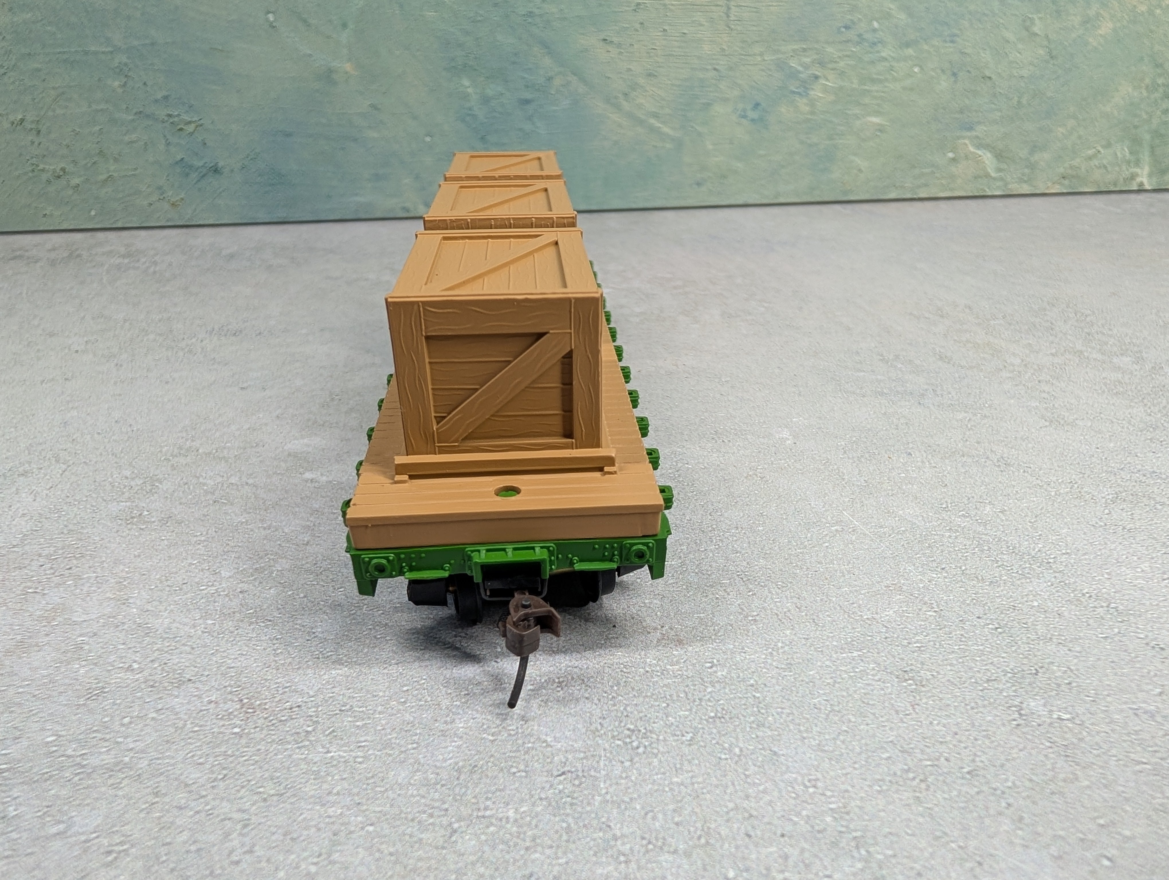 USED Mantua 727-021 HO Scale Flat Car w/ Crates Reading RDG #9311