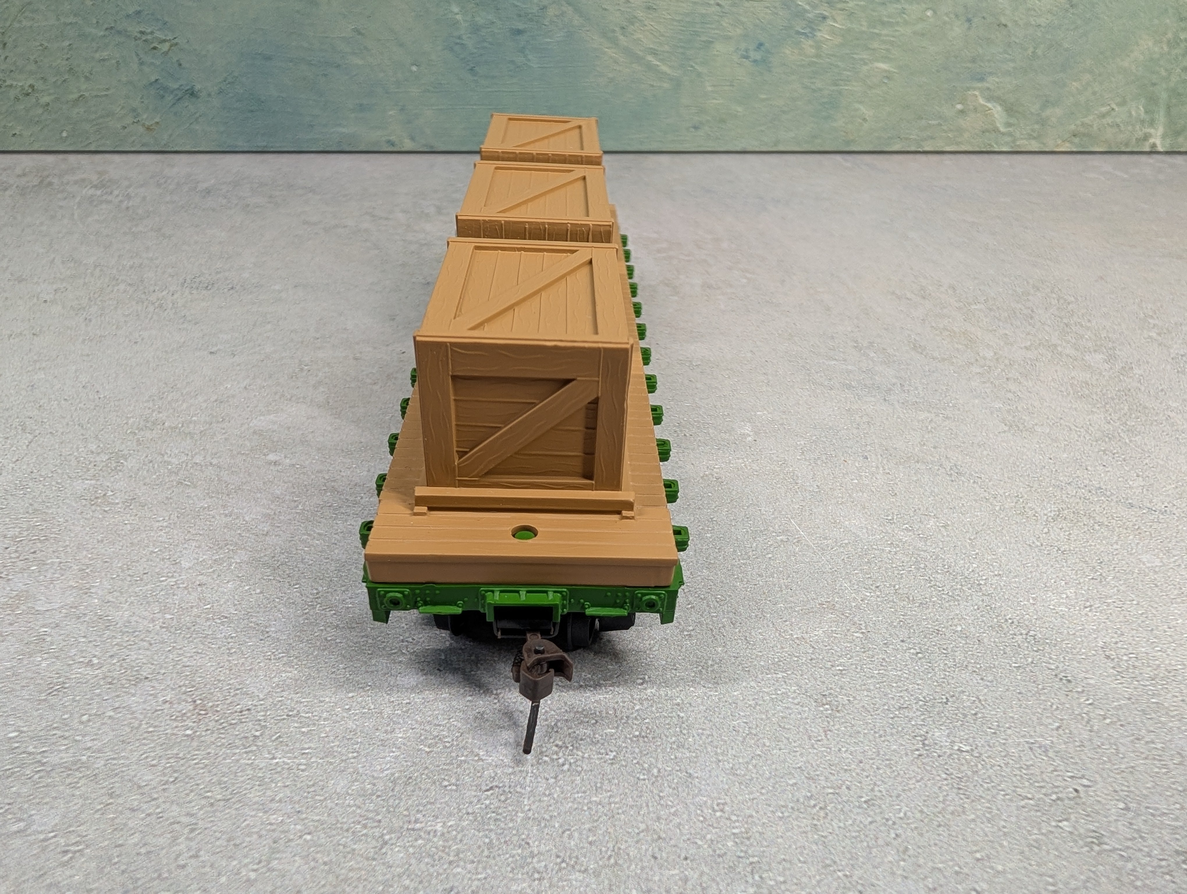 USED Mantua 727-021 HO Scale Flat Car w/ Crates Reading RDG #9311