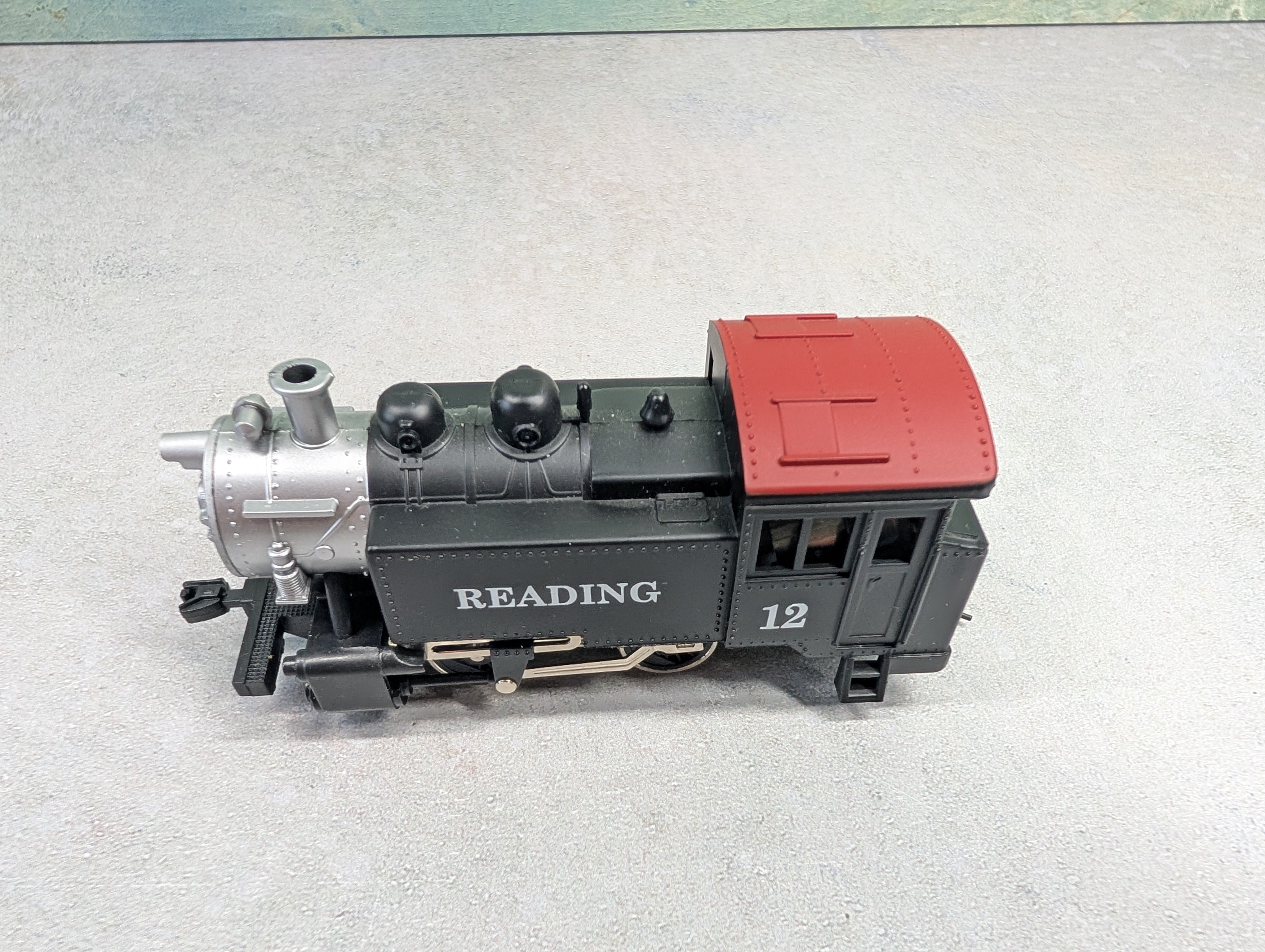 USED Model Power 96508 HO Scale 0-4-0 Steam Locomotive Reading #12 Runs Great! DC