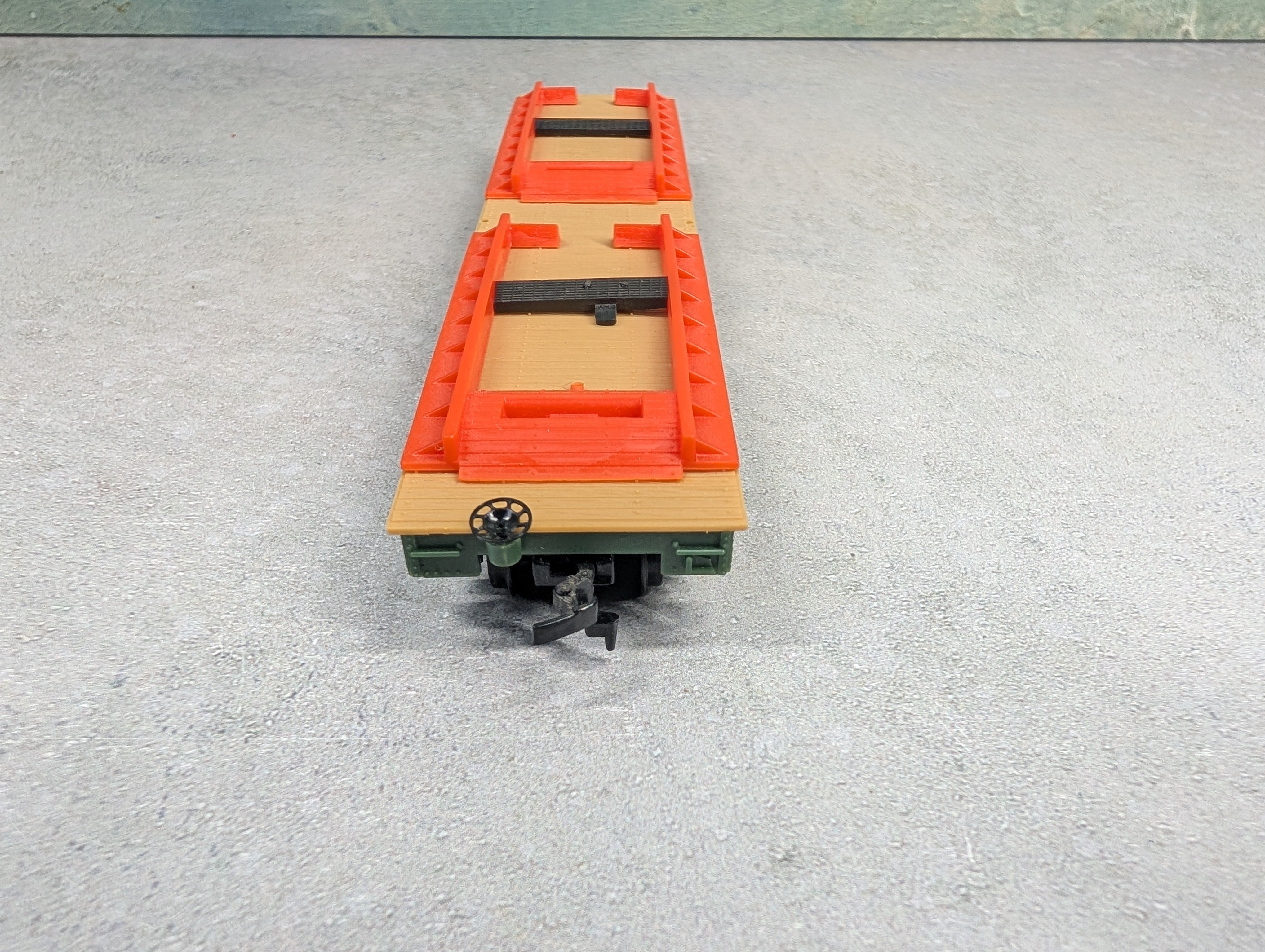 USED Tyco HO Scale 50' Flat Car Santa Fe ATSF #90806