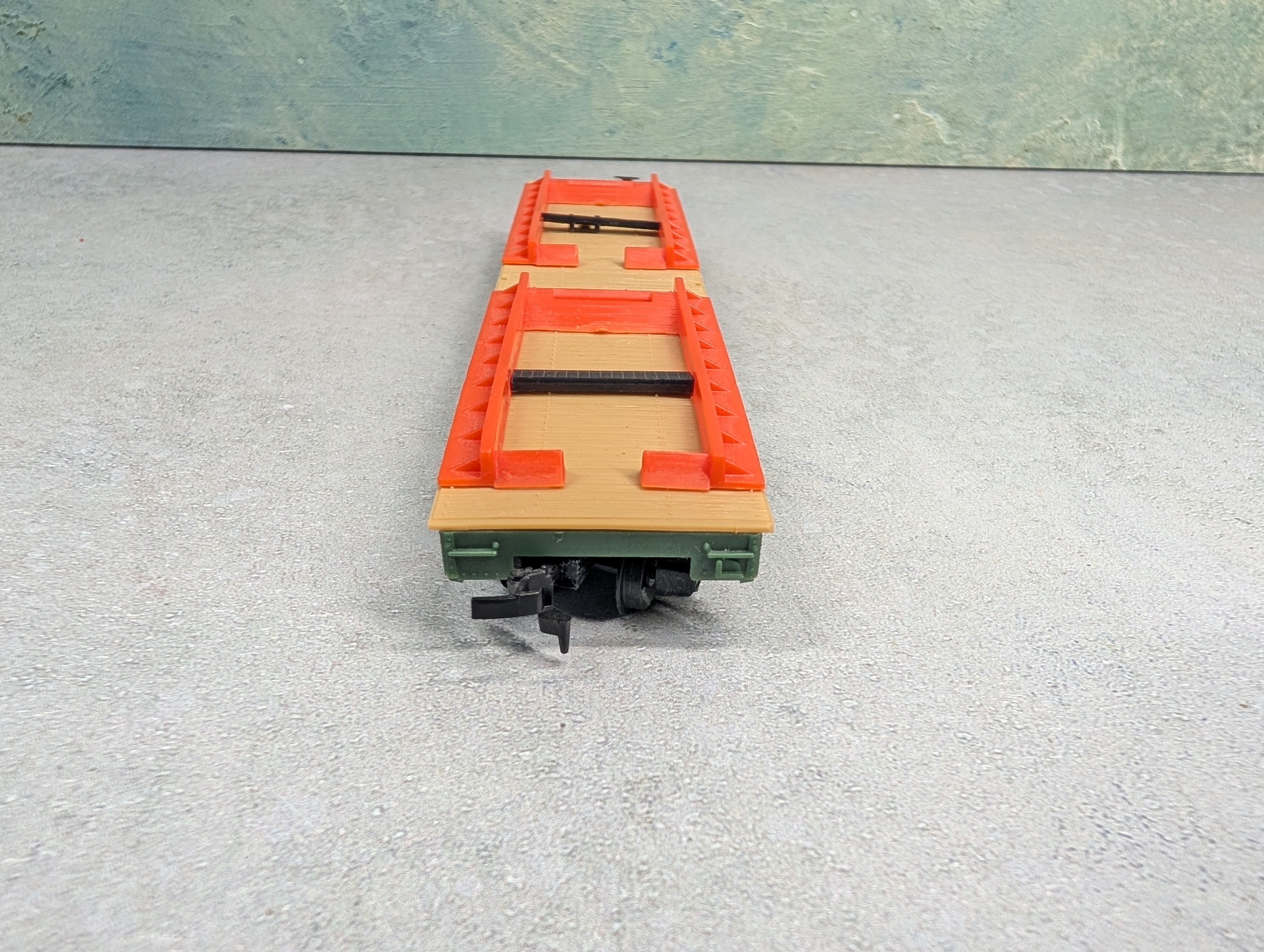 USED Tyco HO Scale 50' Flat Car Santa Fe ATSF #90806