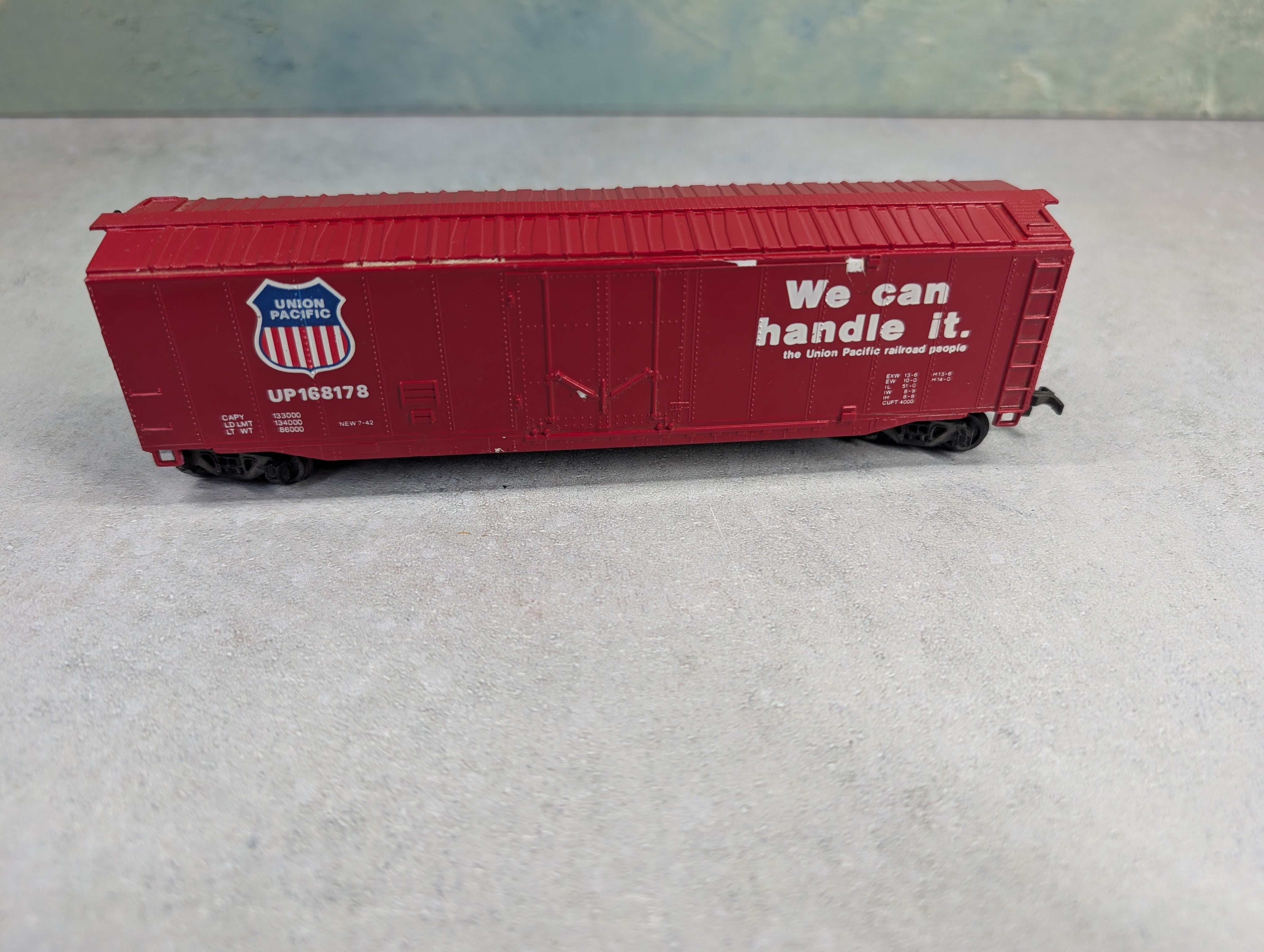 USED Bachmann HO Scale 50' Box Car Union Pacific UP #168178
