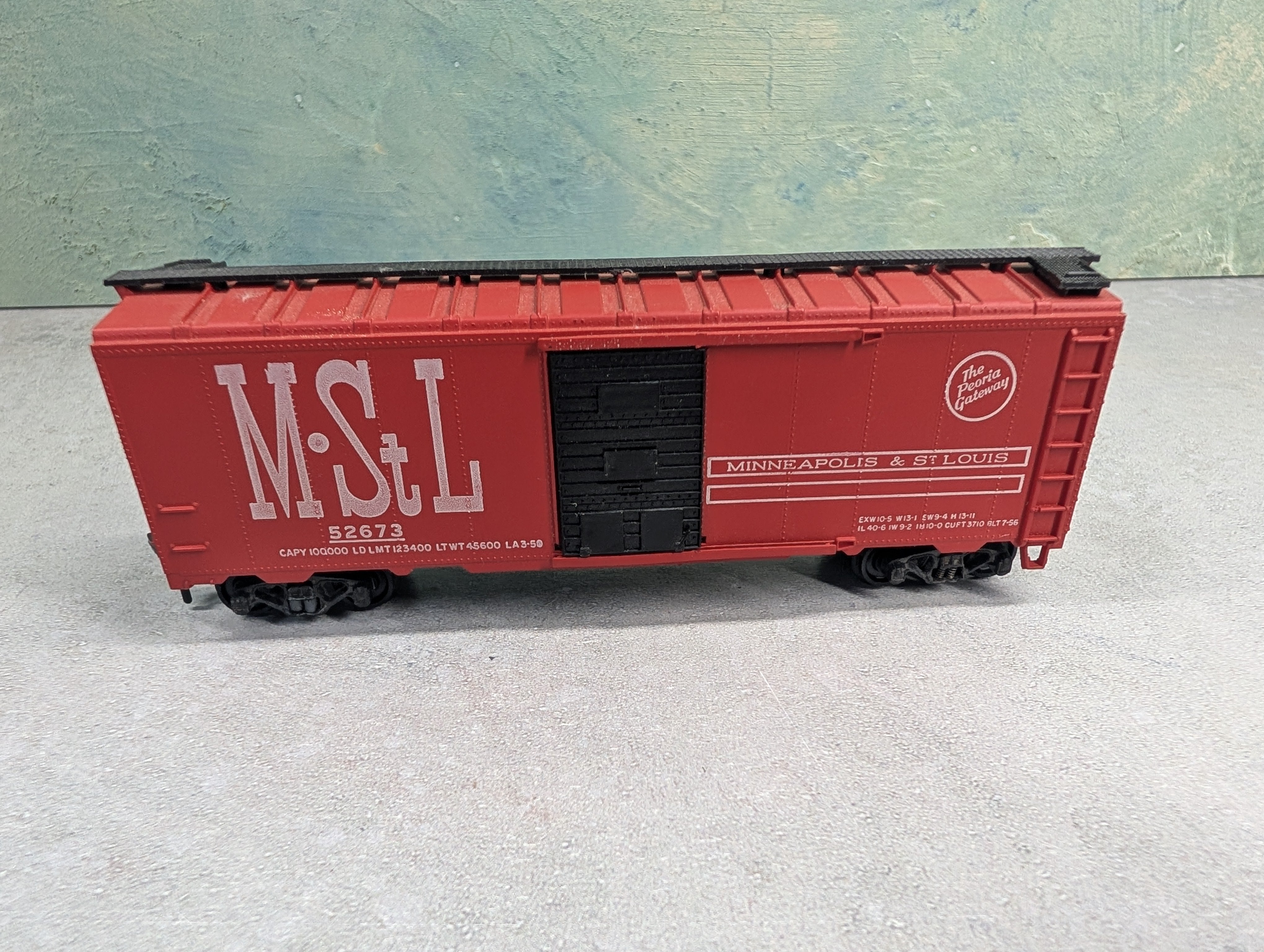 USED Athearn HO Scale 40' Box Car Minneapolis & St Louis MStL #52673