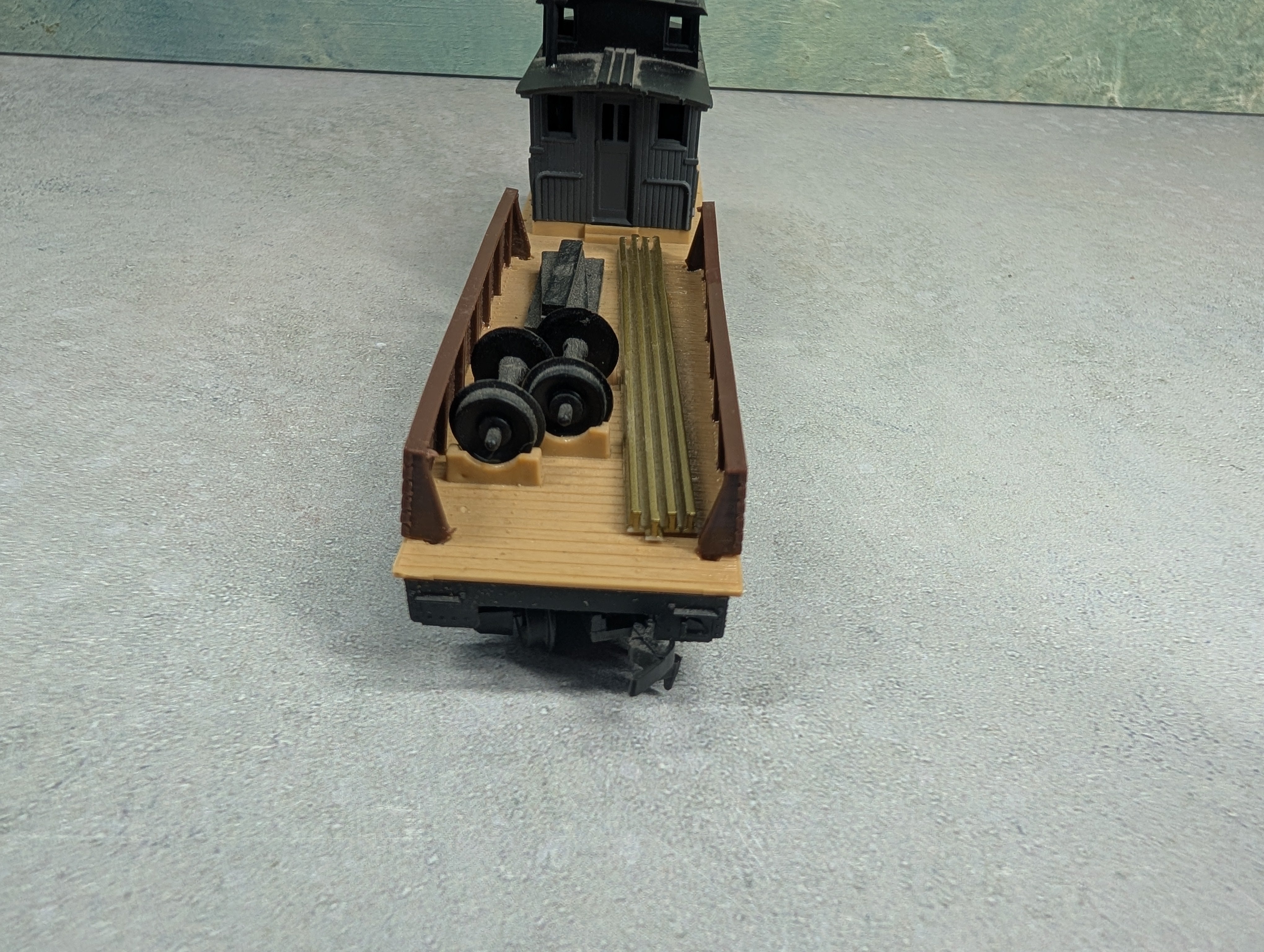 USED Tyco HO Scale MOW Boom Tender Santa Fe #932