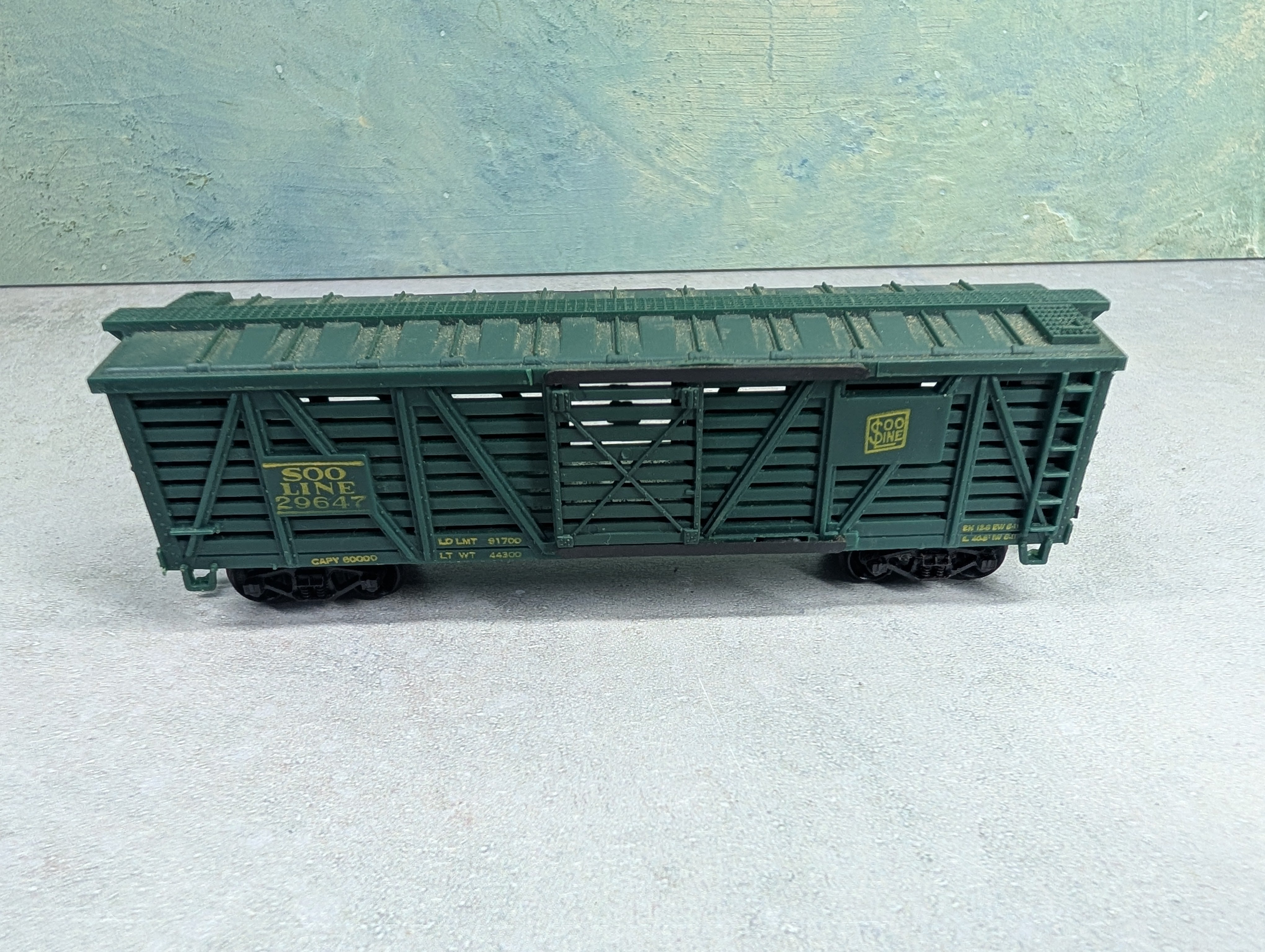 USED Life-Like HO Scale 40' Cattle Stock Car SOO Line #29647