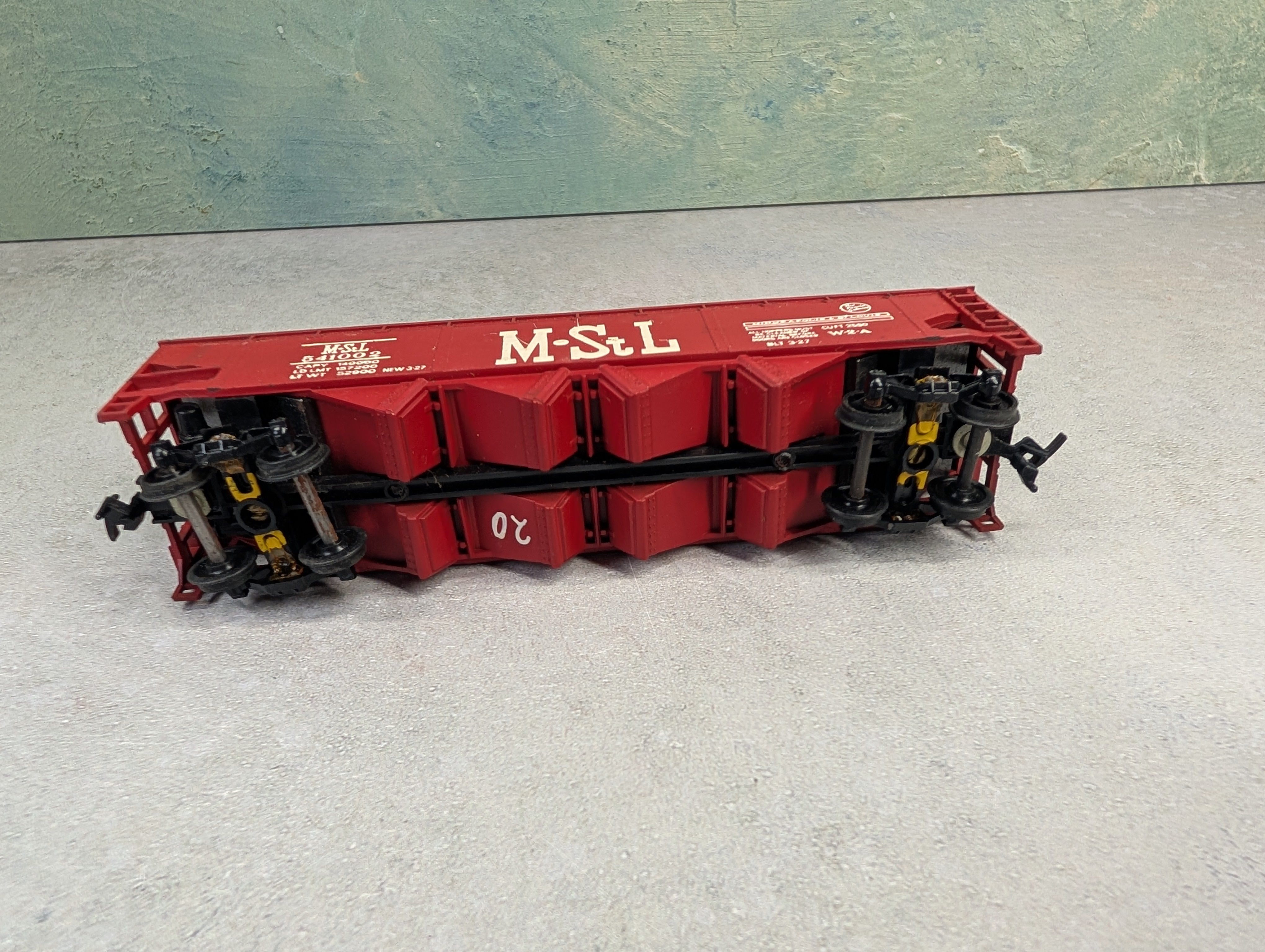 USED HO Scale Quad Hopper Minneapolis & St Louis MStL #541002 w/ Coal Load
