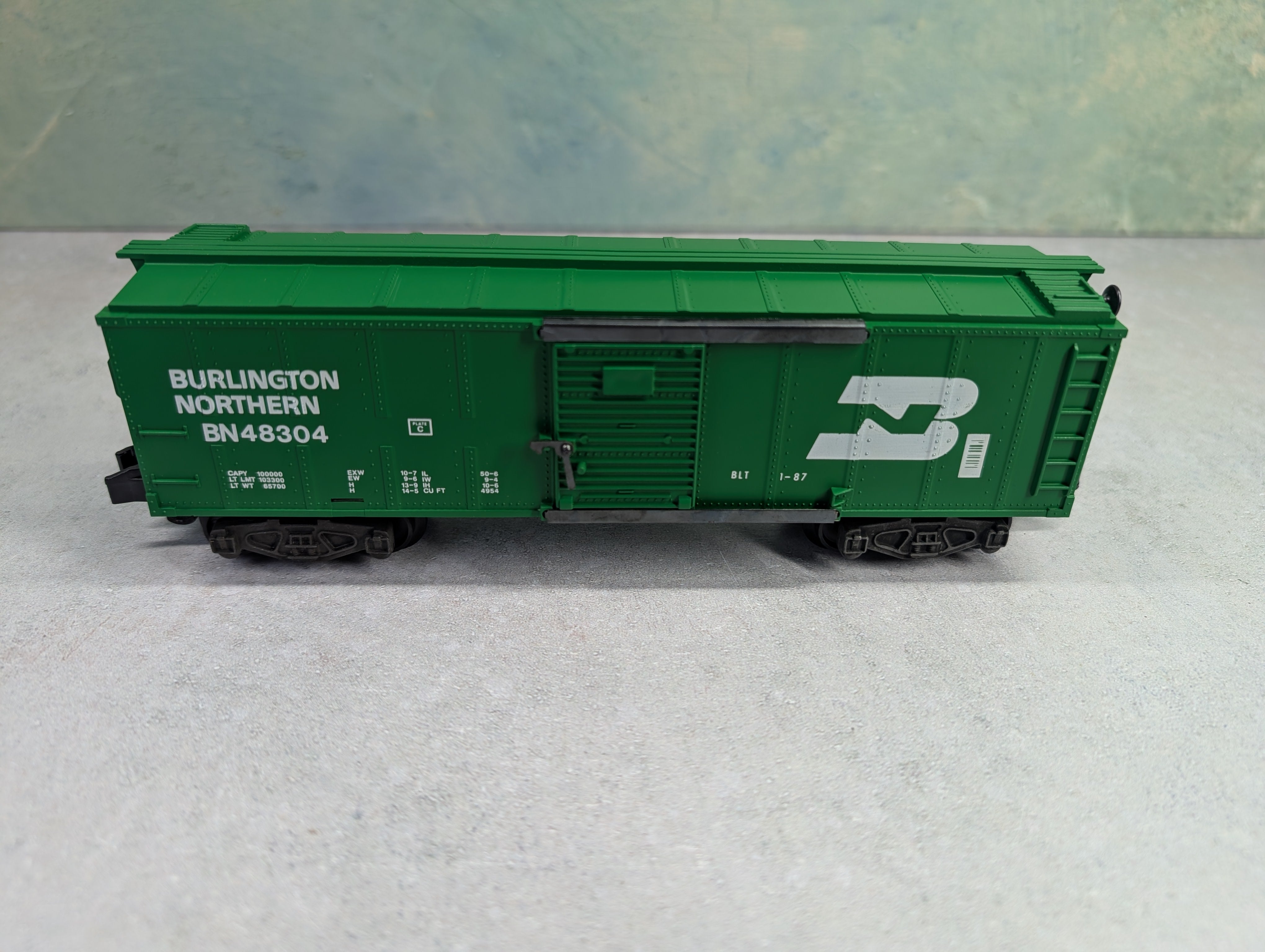 USED American Flyer 6-48304 S Scale Box Car Burlington Northern BN #48304