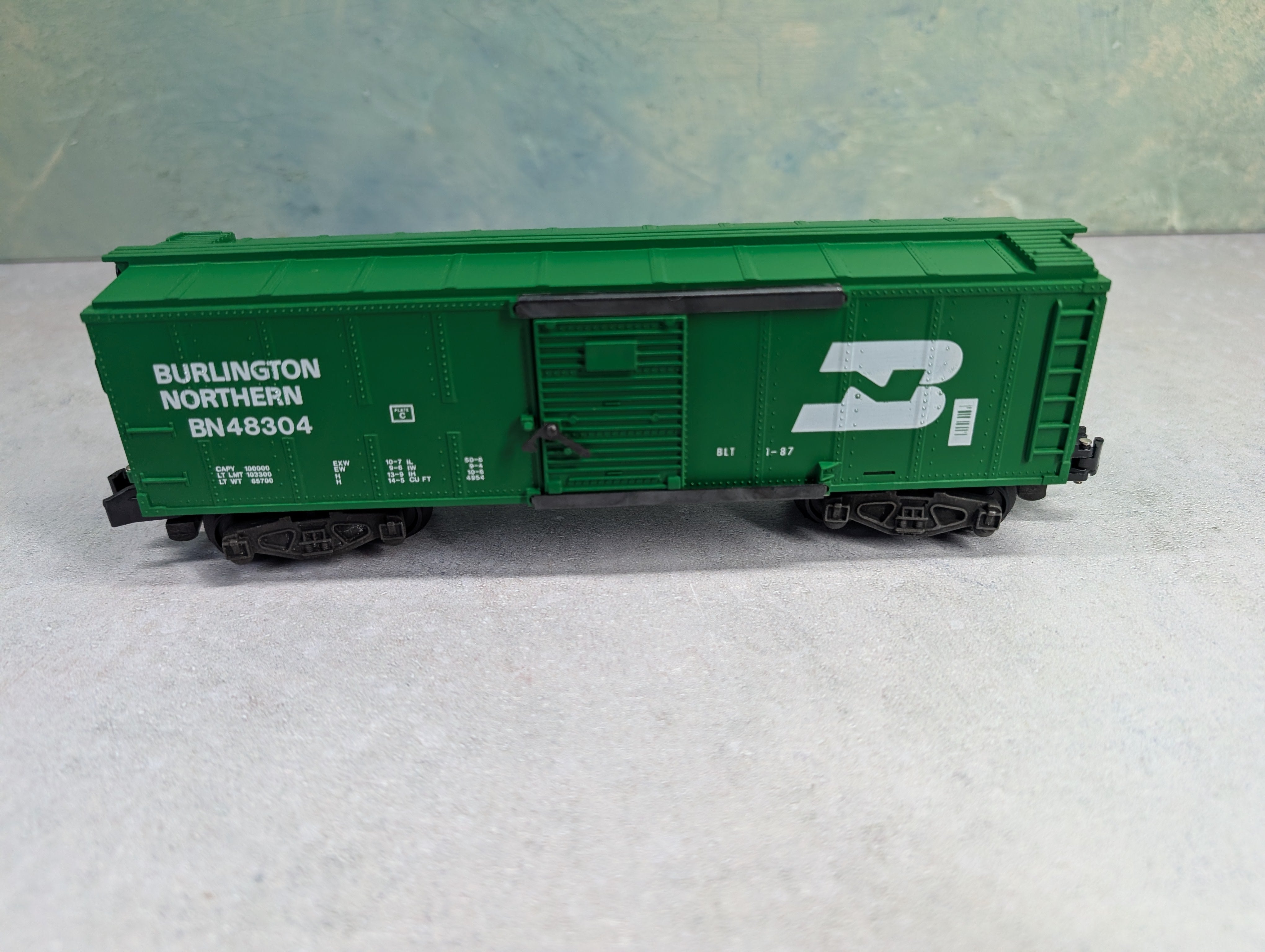 USED American Flyer 6-48304 S Scale Box Car Burlington Northern BN #48304