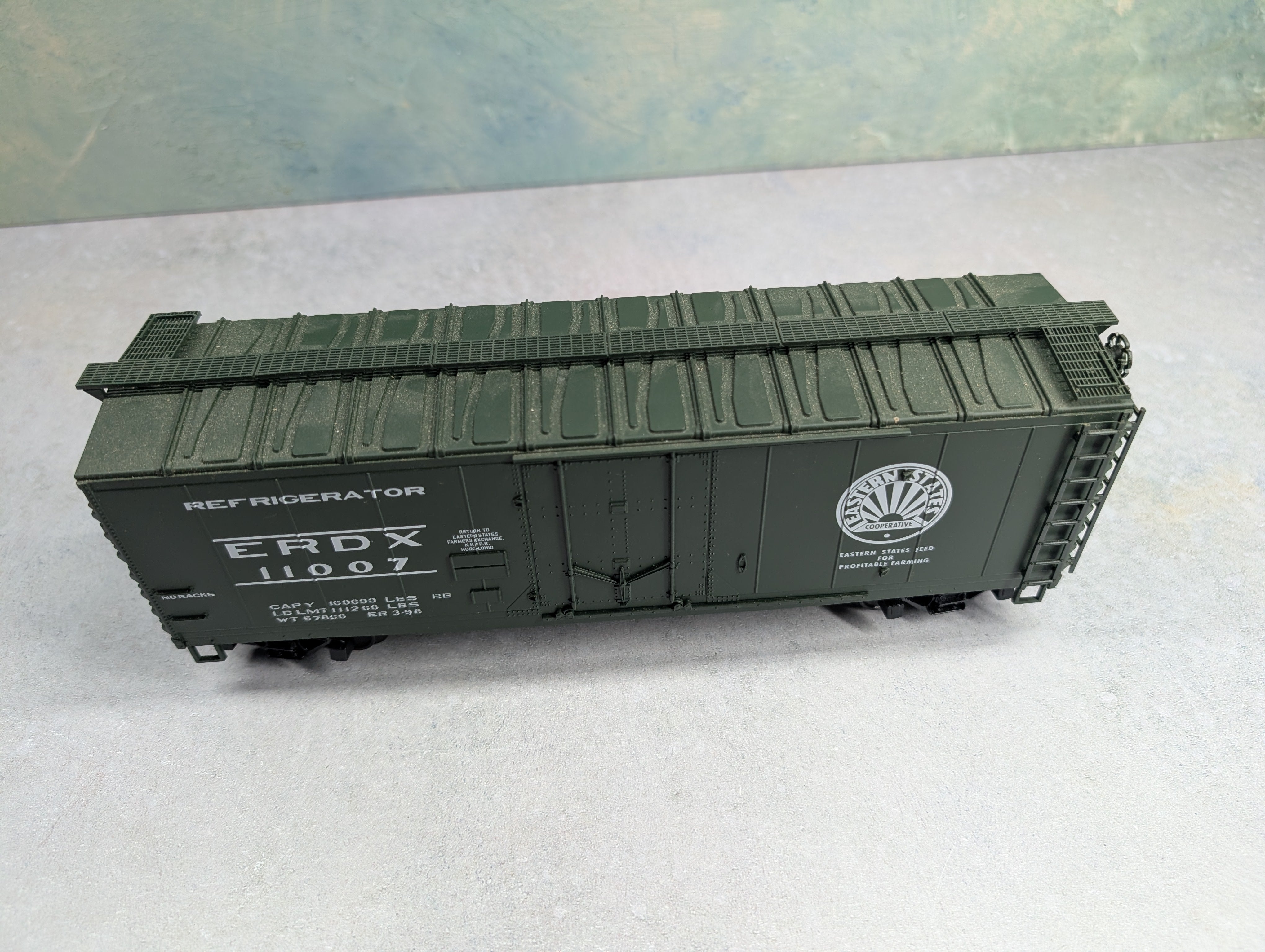 USED Atlas #0539-2 O 40' Plug Door Box Car Eastern States ERDX #11007