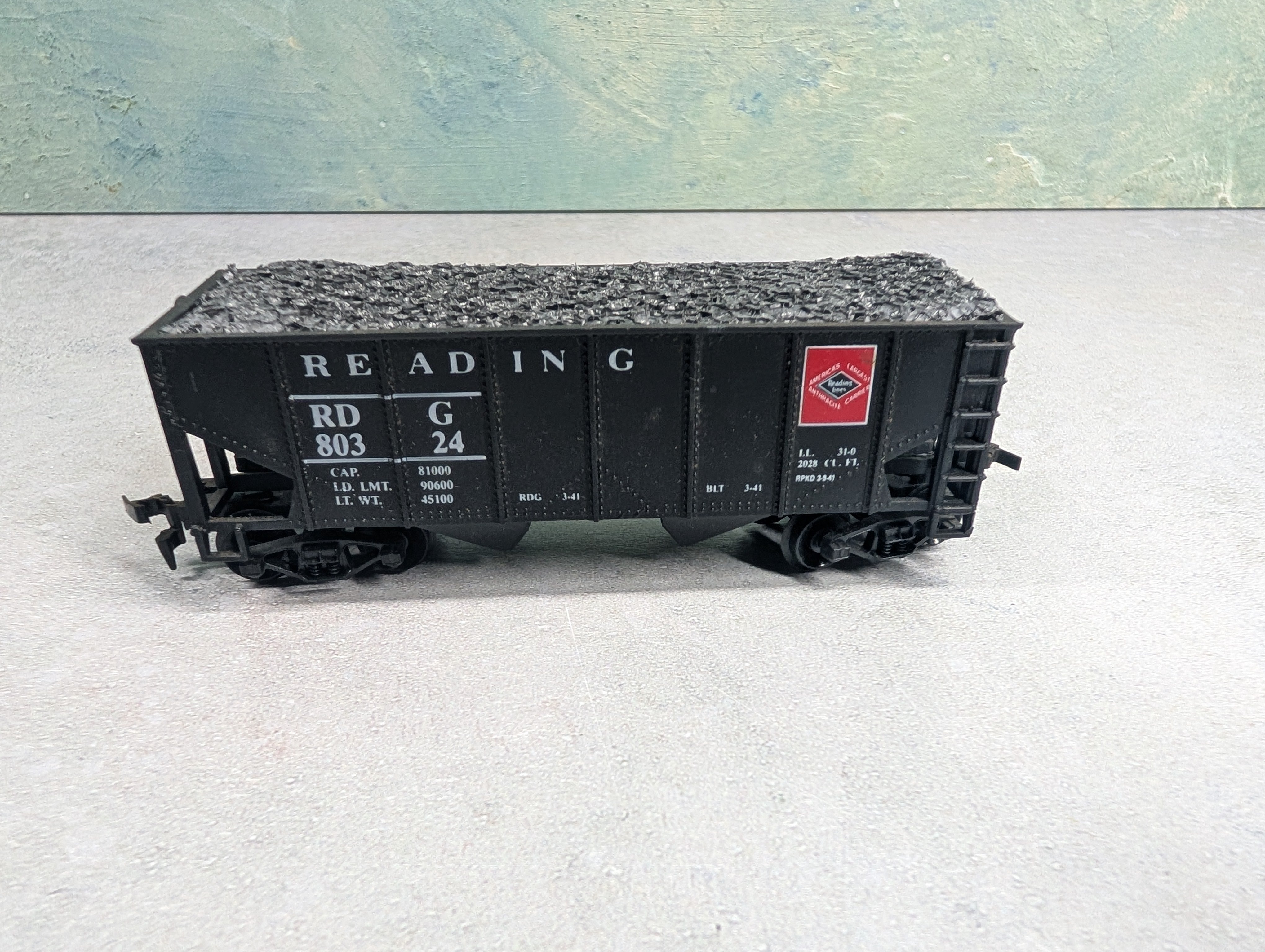 USED HO Scale 2 Bay Hopper Reading RDG #80324