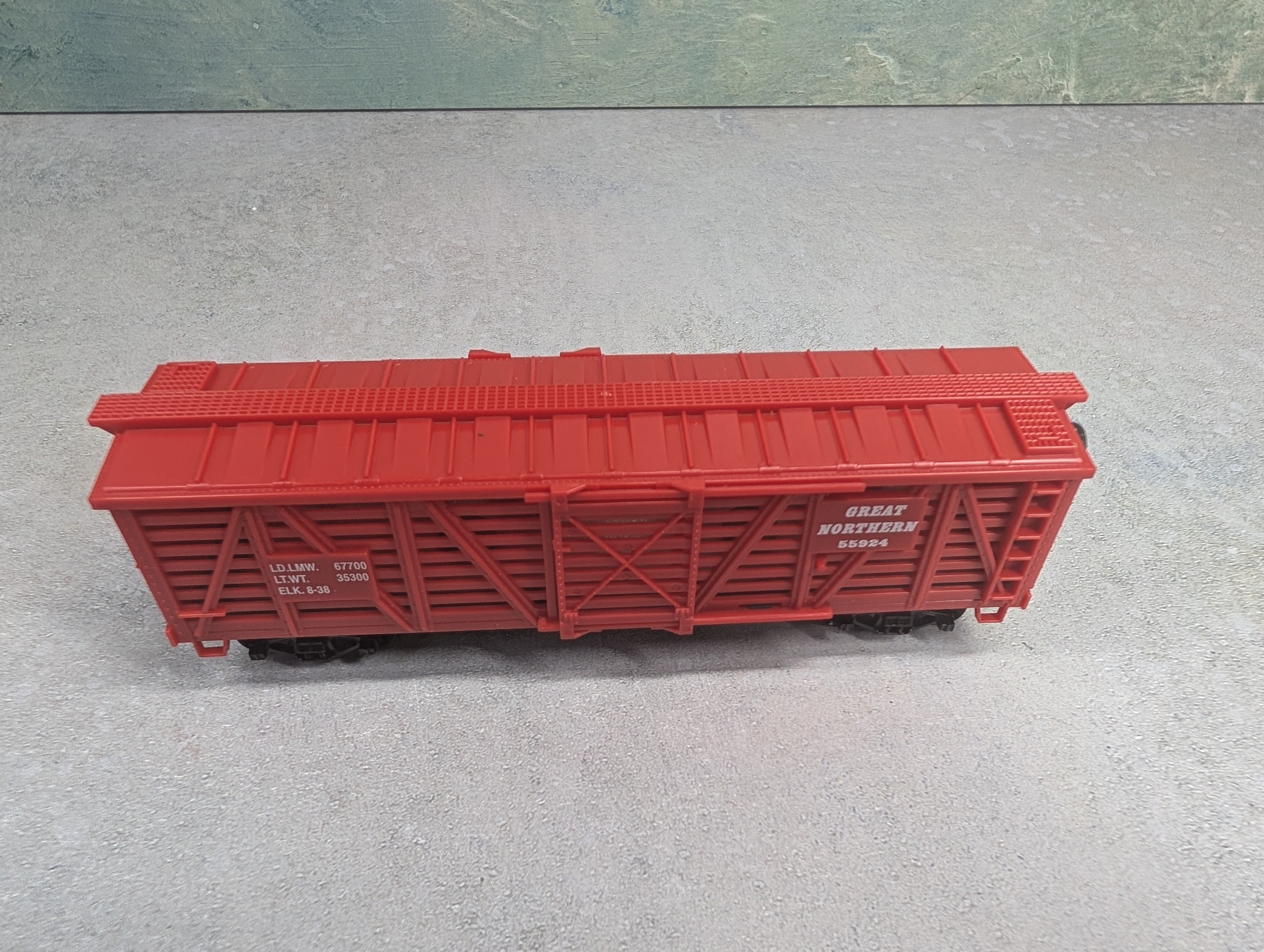USED Life-Like HO Scale Cattle Stock Car Great Northern #55924