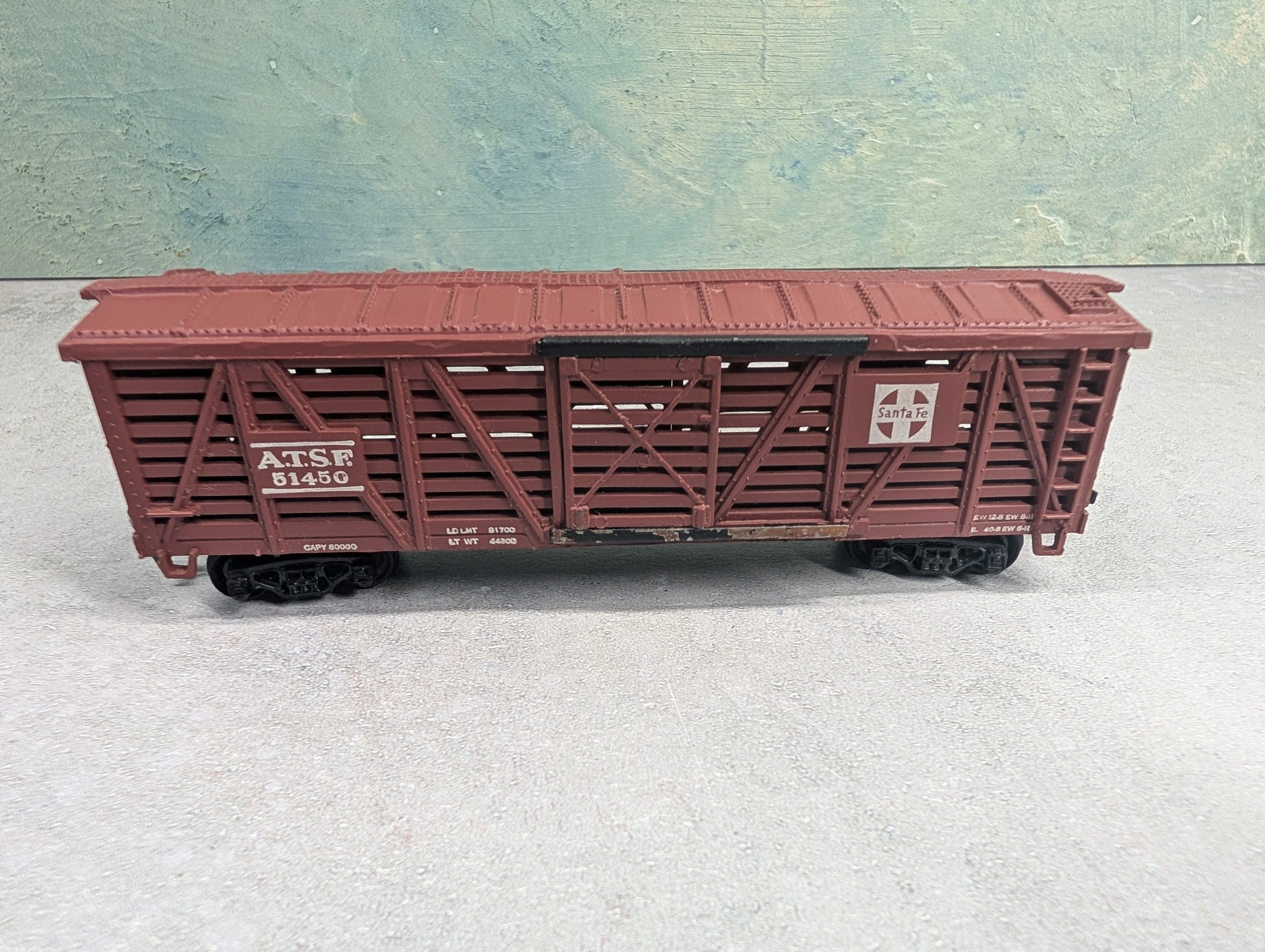 USED HO Scale Cattle Stock Car Santa Fe ATSF #51450