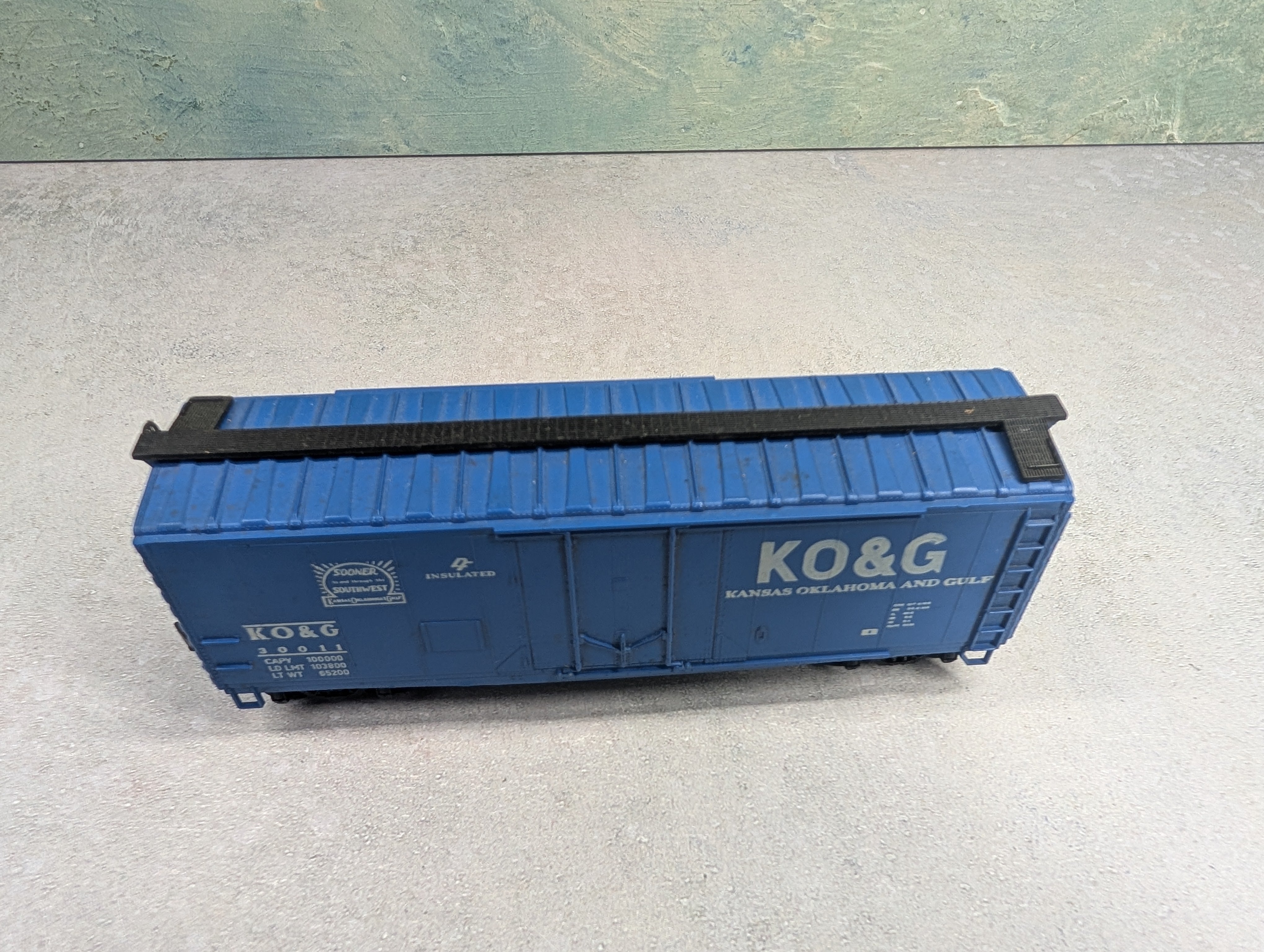 USED Lionel HO Scale 40' Box Car Kansas, Oklahoma and Gulf KO&G #30011