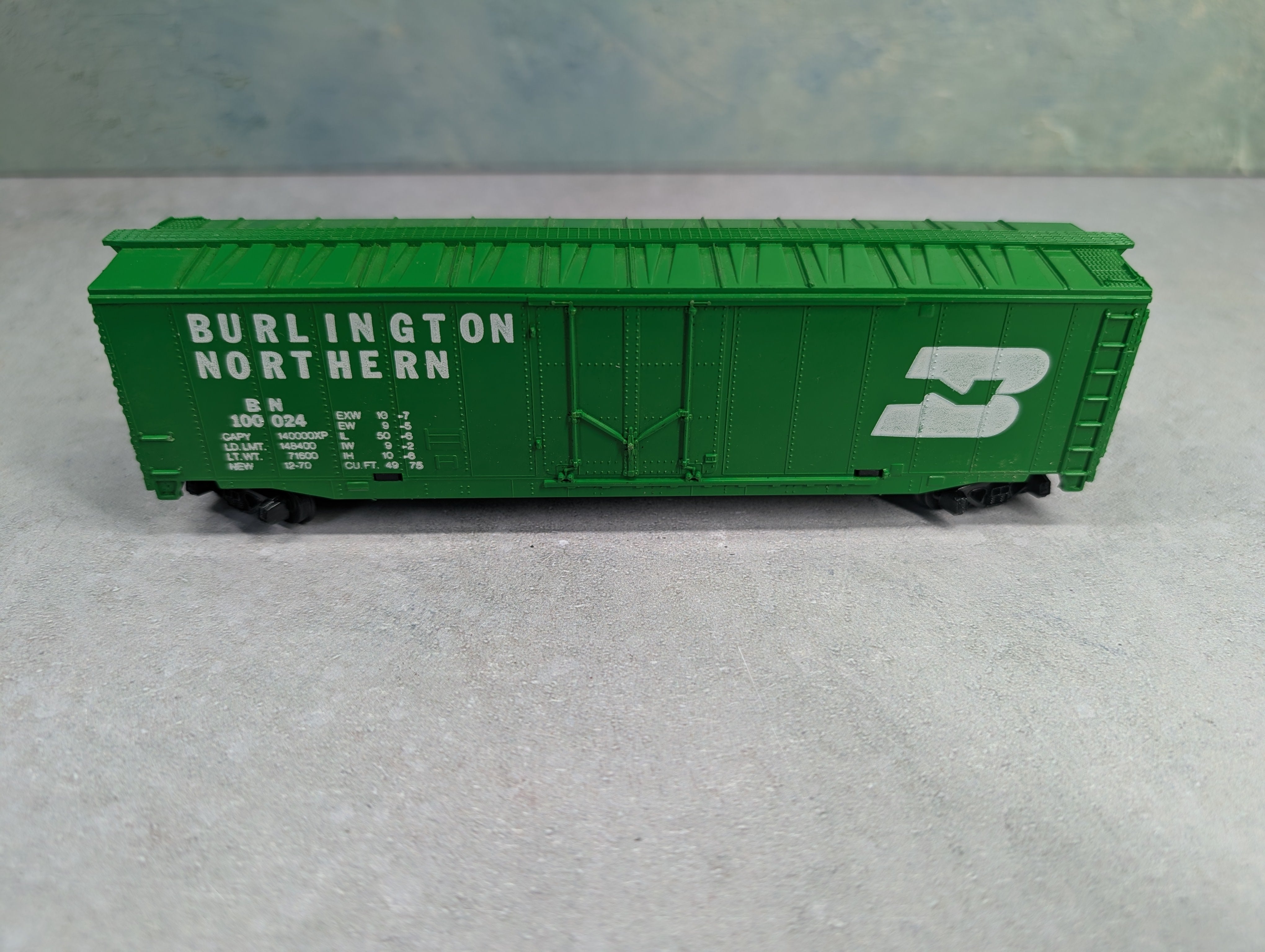 USED Tyco HO Scale 50' Box Car Burlington Northern BN #100024