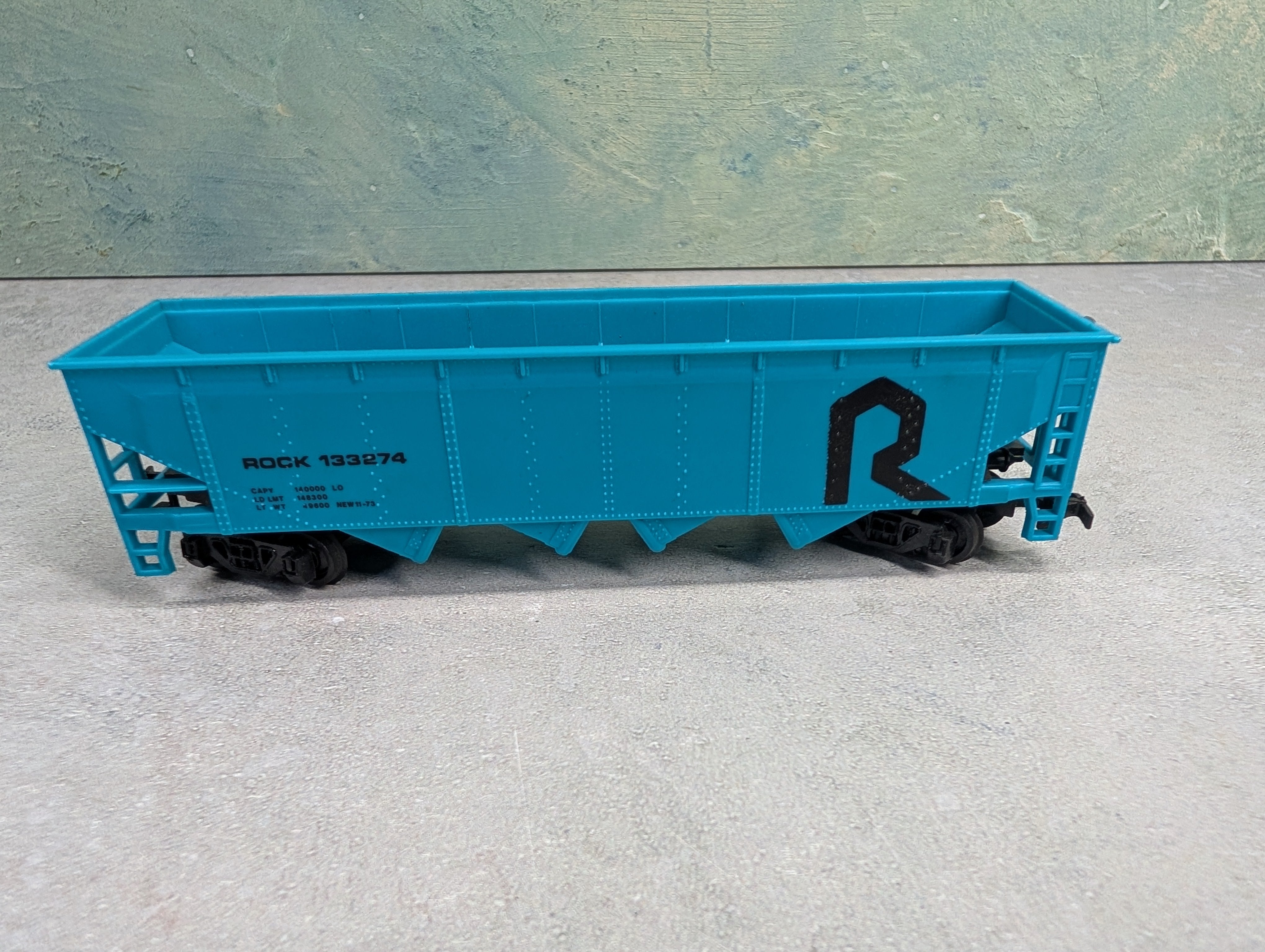 USED Bachmann HO Scale Quad Hopper Rock #133274
