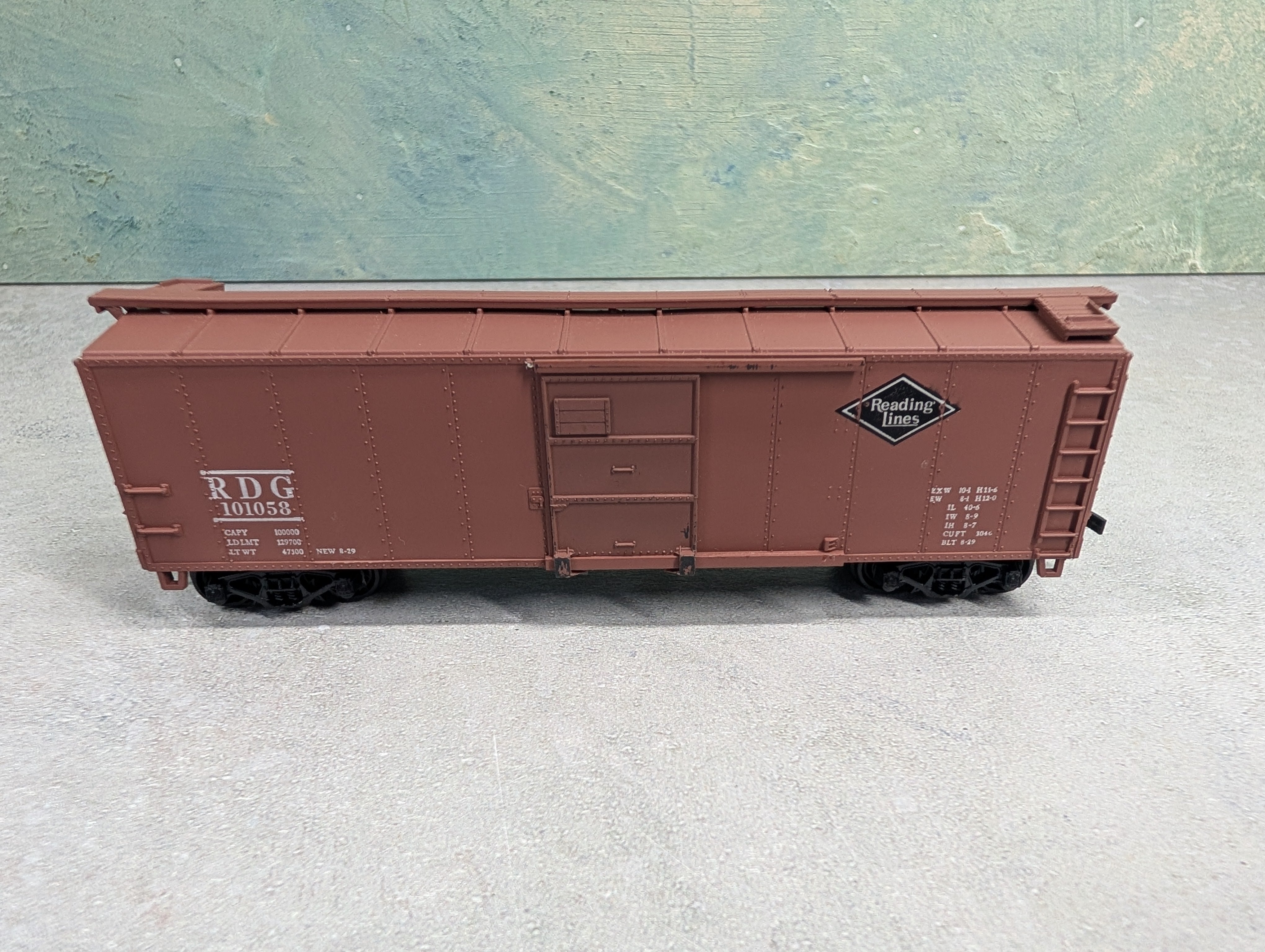 USED TRAIN MINIATURE HO Scale 40' Box Car Reading RDG #101058