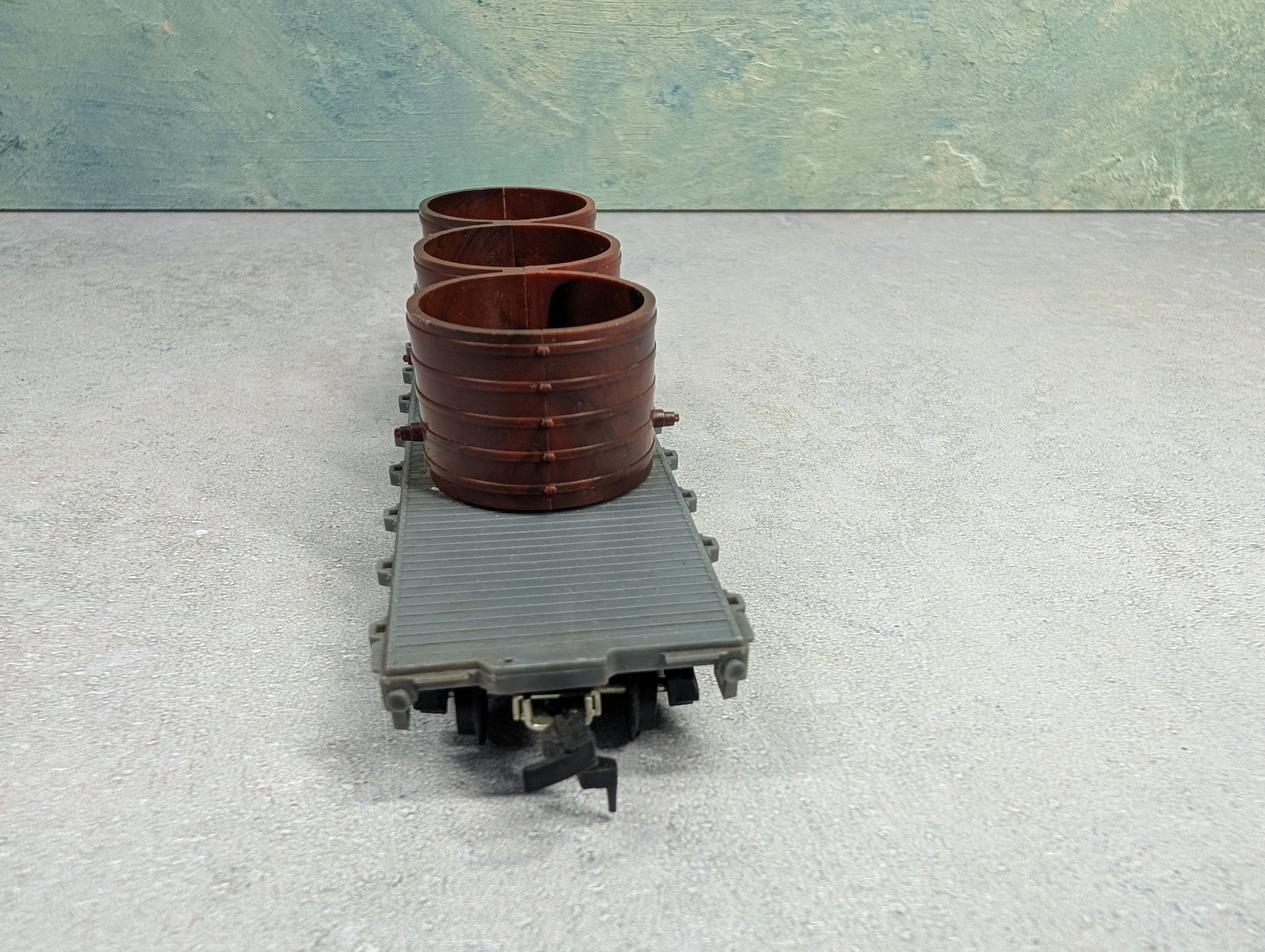 USED Mantua HO Scale 40' Flat Car US Navy #311 w/ Water Tanks