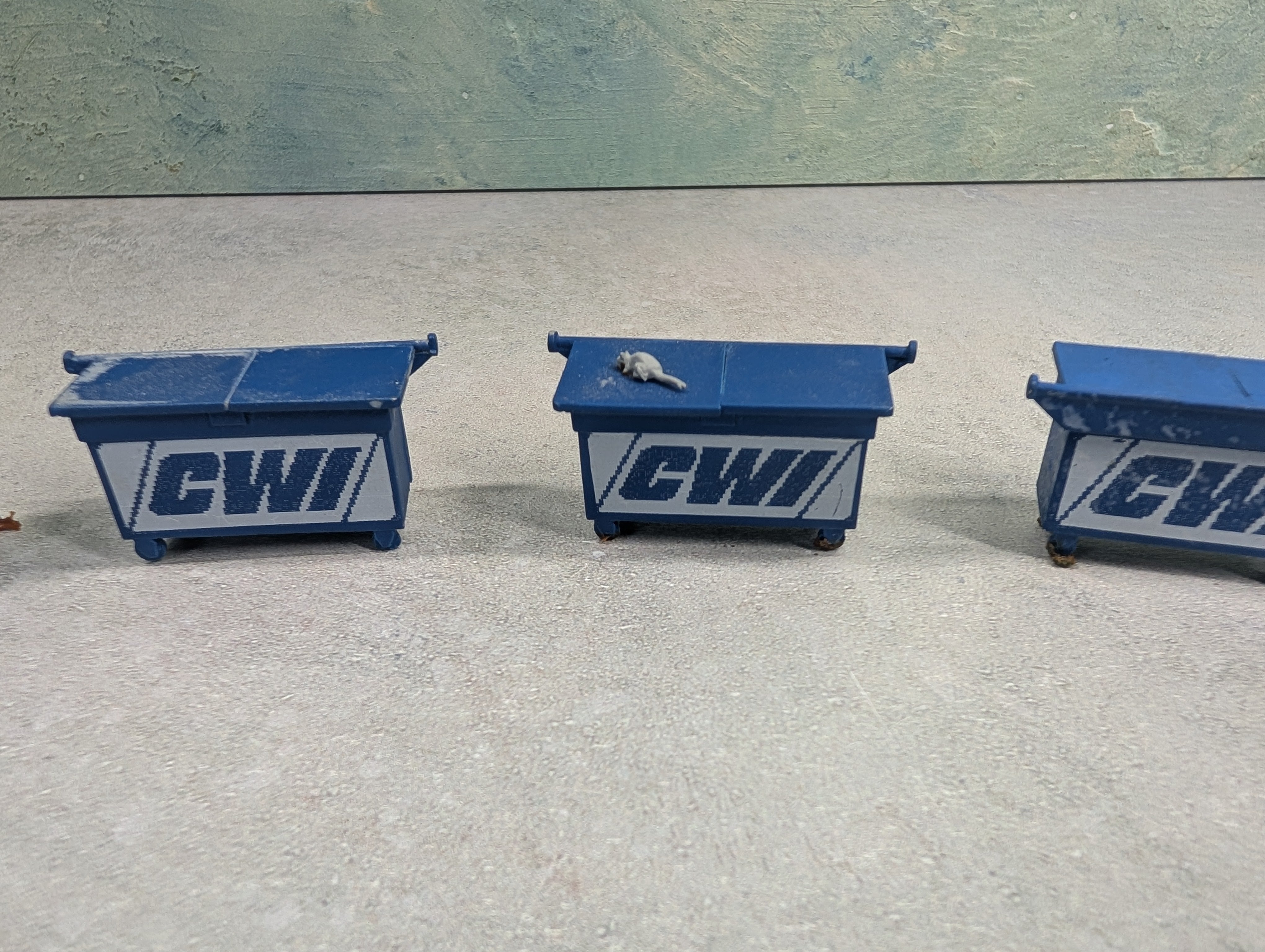 USED O Lot of Blue Metal Dumpsters (5 pcs)