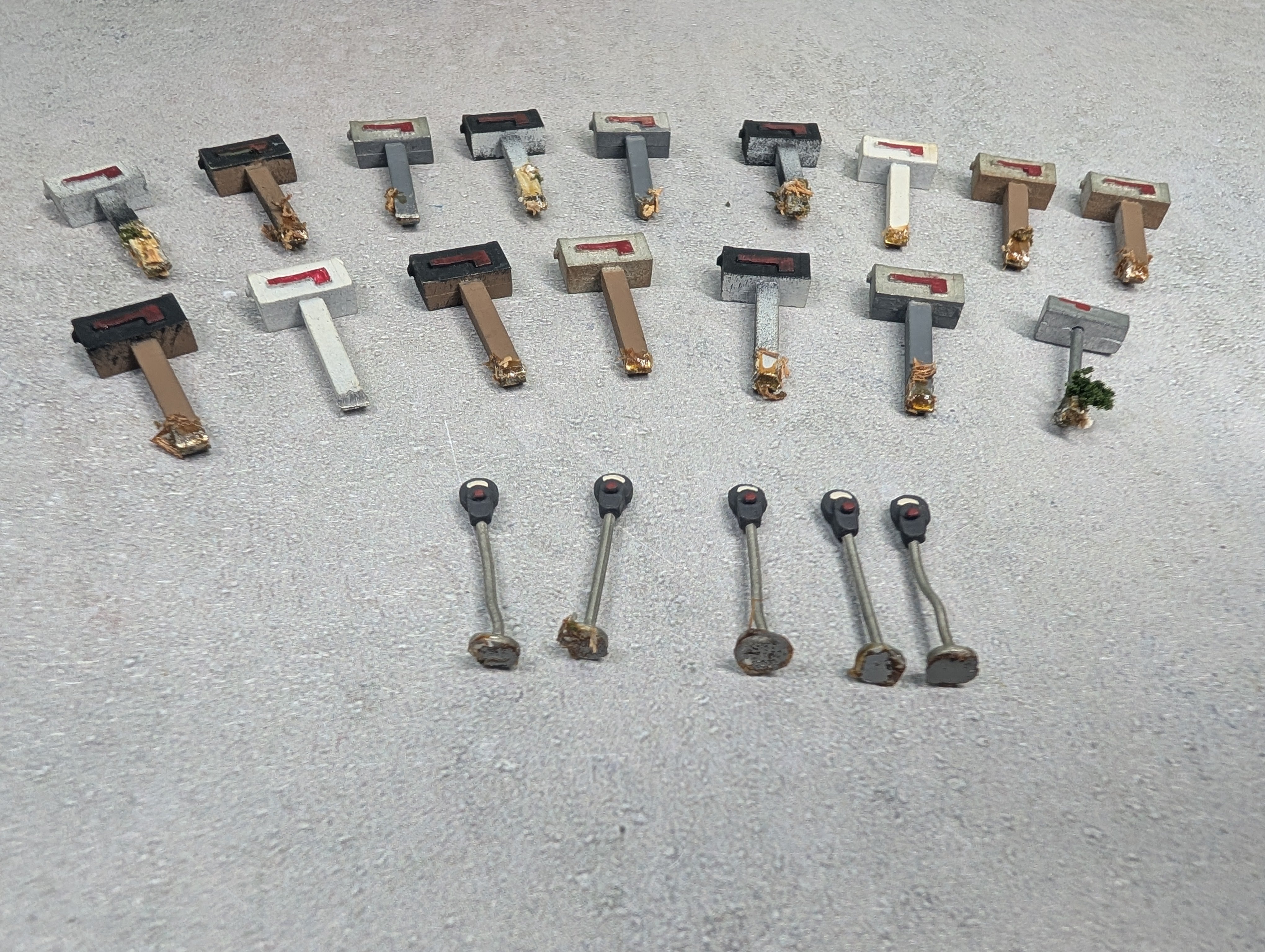 USED O Lot of Mailboxes and Parking Meters (21 pcs)