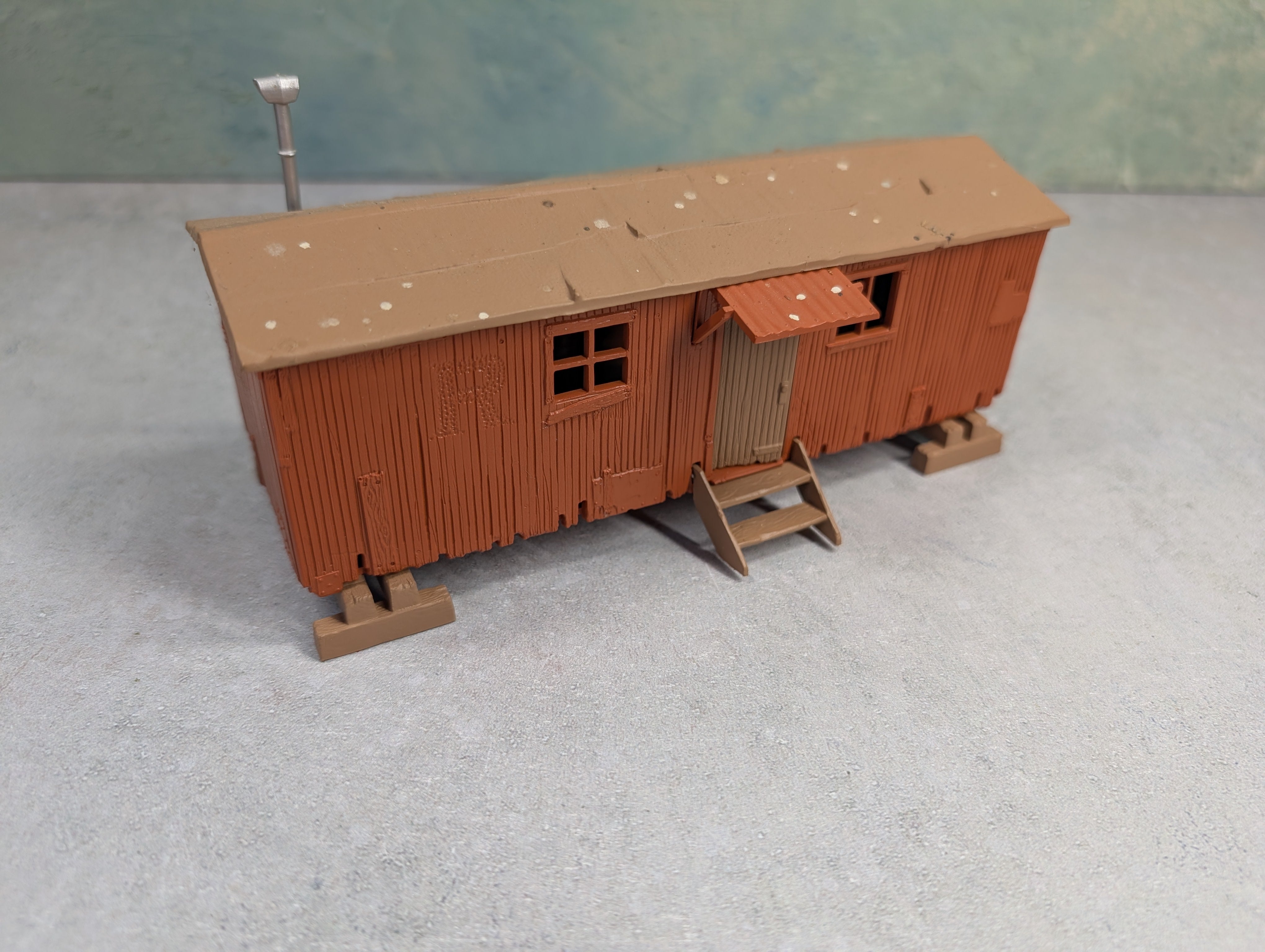 USED O Railroad Work Car Building