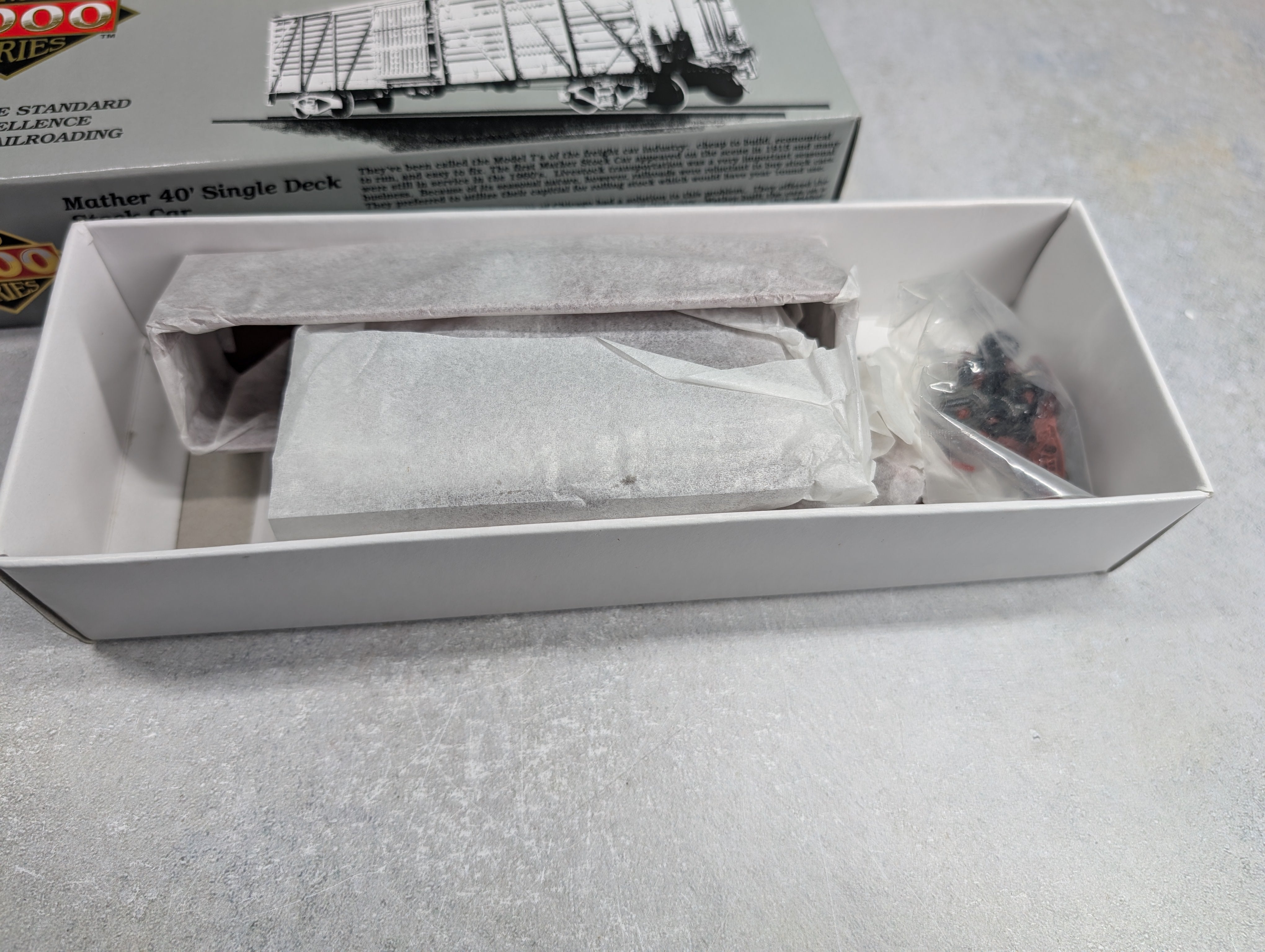 USED Life-Like 21200 HO Scale Lot of Mather 40' Single Deck Stock Car, Cattle Car Proto2000 KIT (7 pcs)