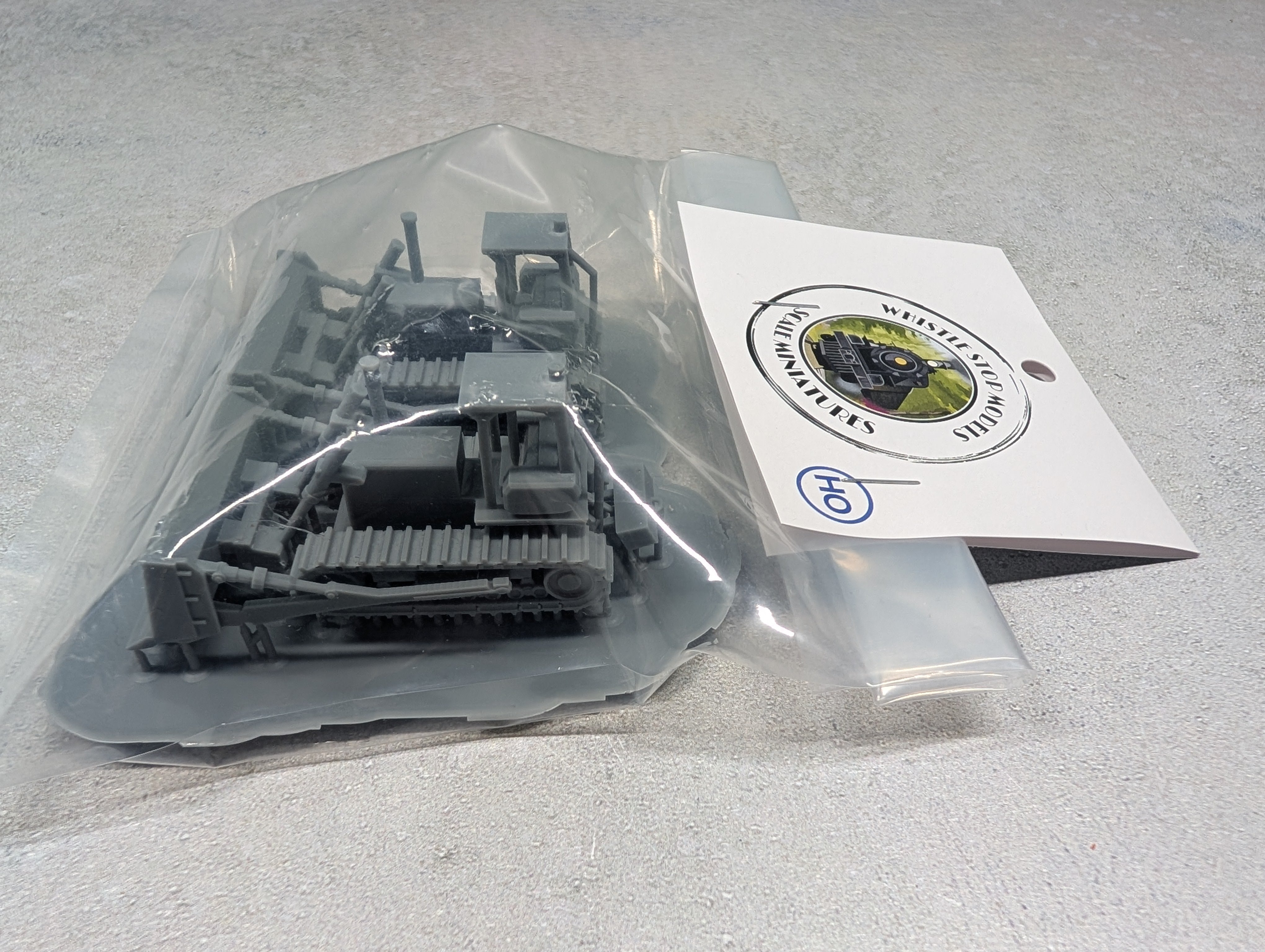 Whistle Stop Models HO3000 HO Scale Set of Small Dozers, Resin 3D Printed, Highly Detailed