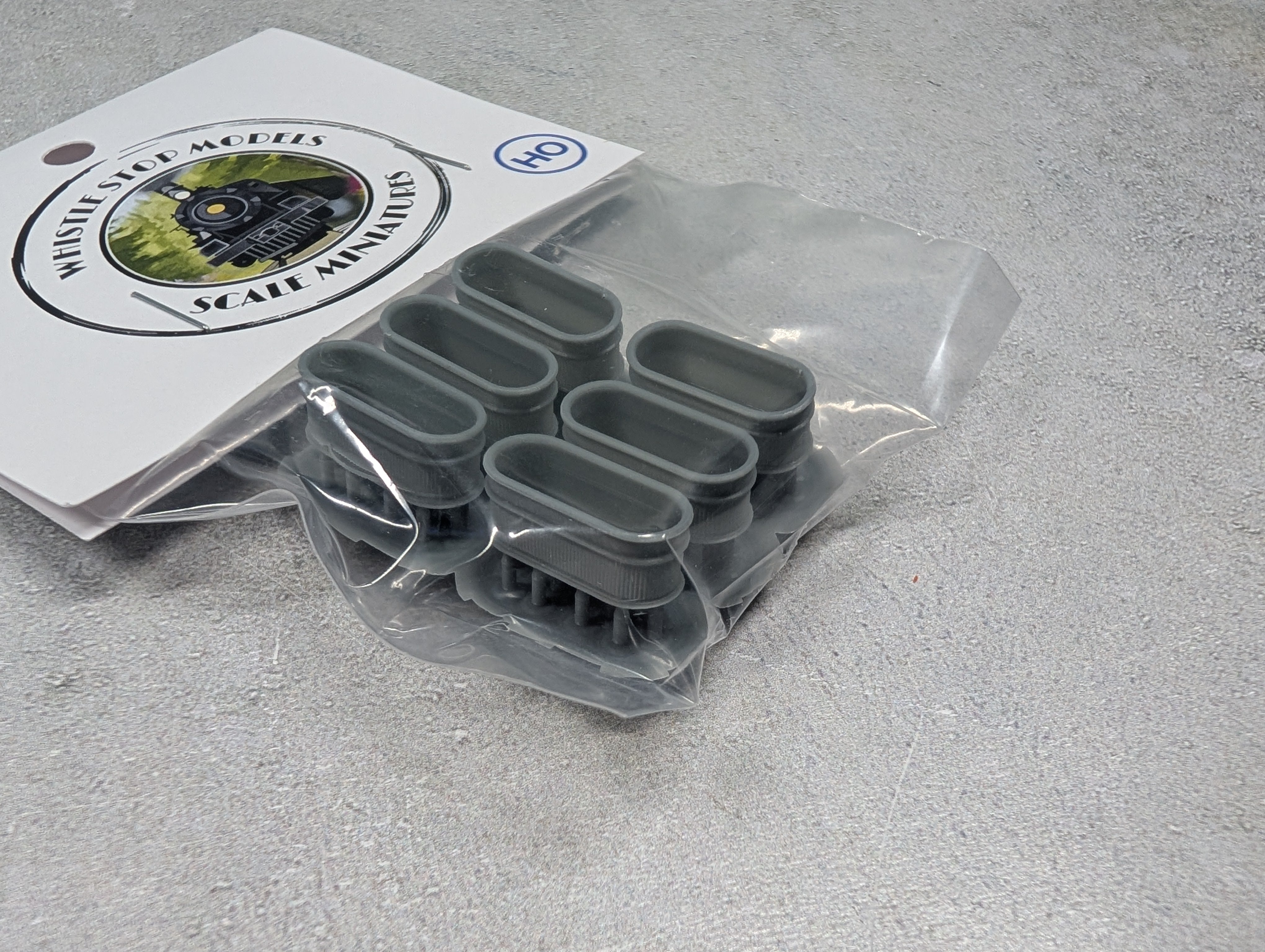 Whistle Stop Models HO8016 HO Scale Water Troughs, Resin 3D Printed, Highly Detailed (6 pcs)