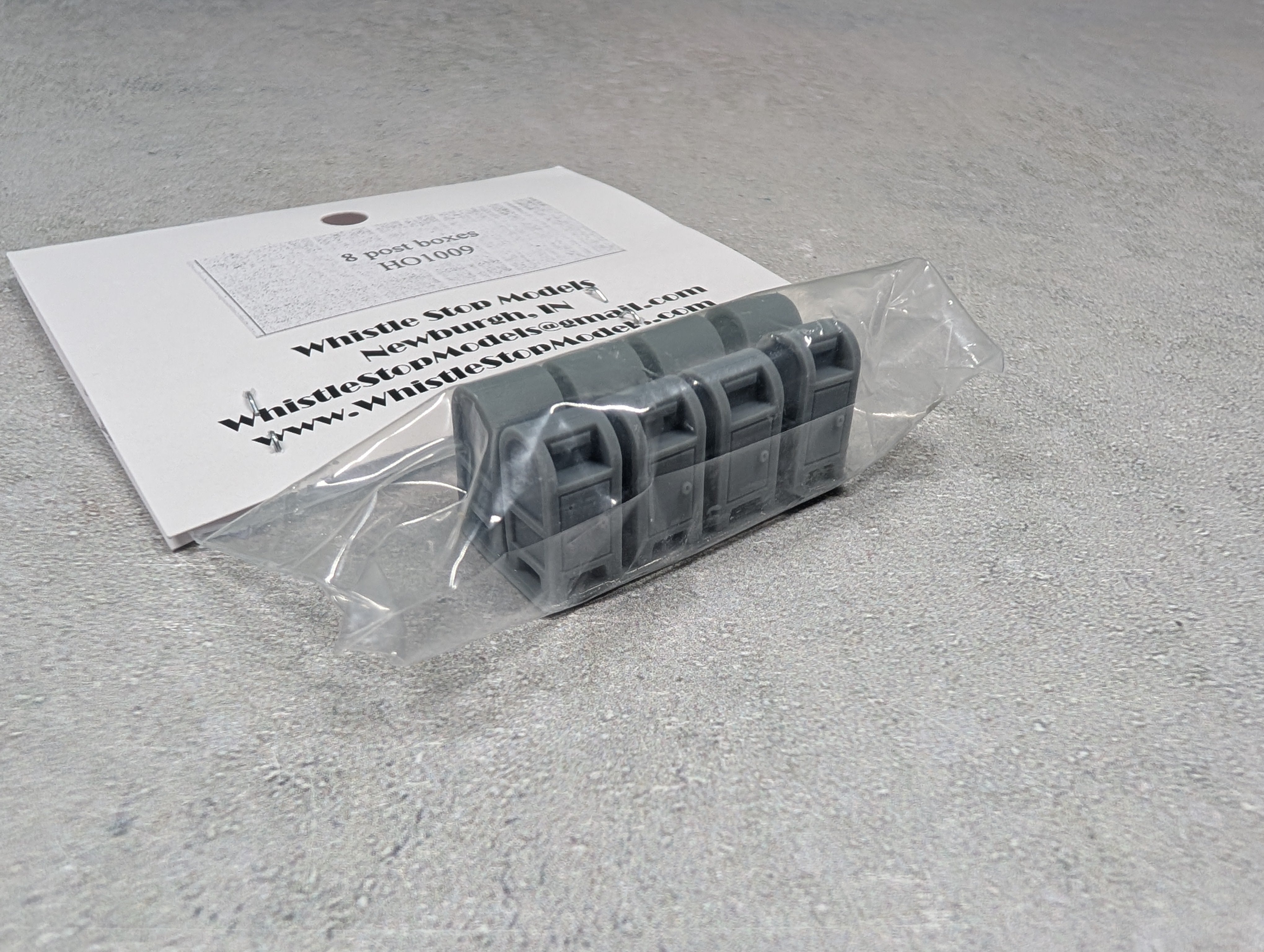 Whistle Stop Models HO1009 HO Scale Post Boxes, Mail Boxes, Resin 3D Printed, Highly Detailed (8 pcs)