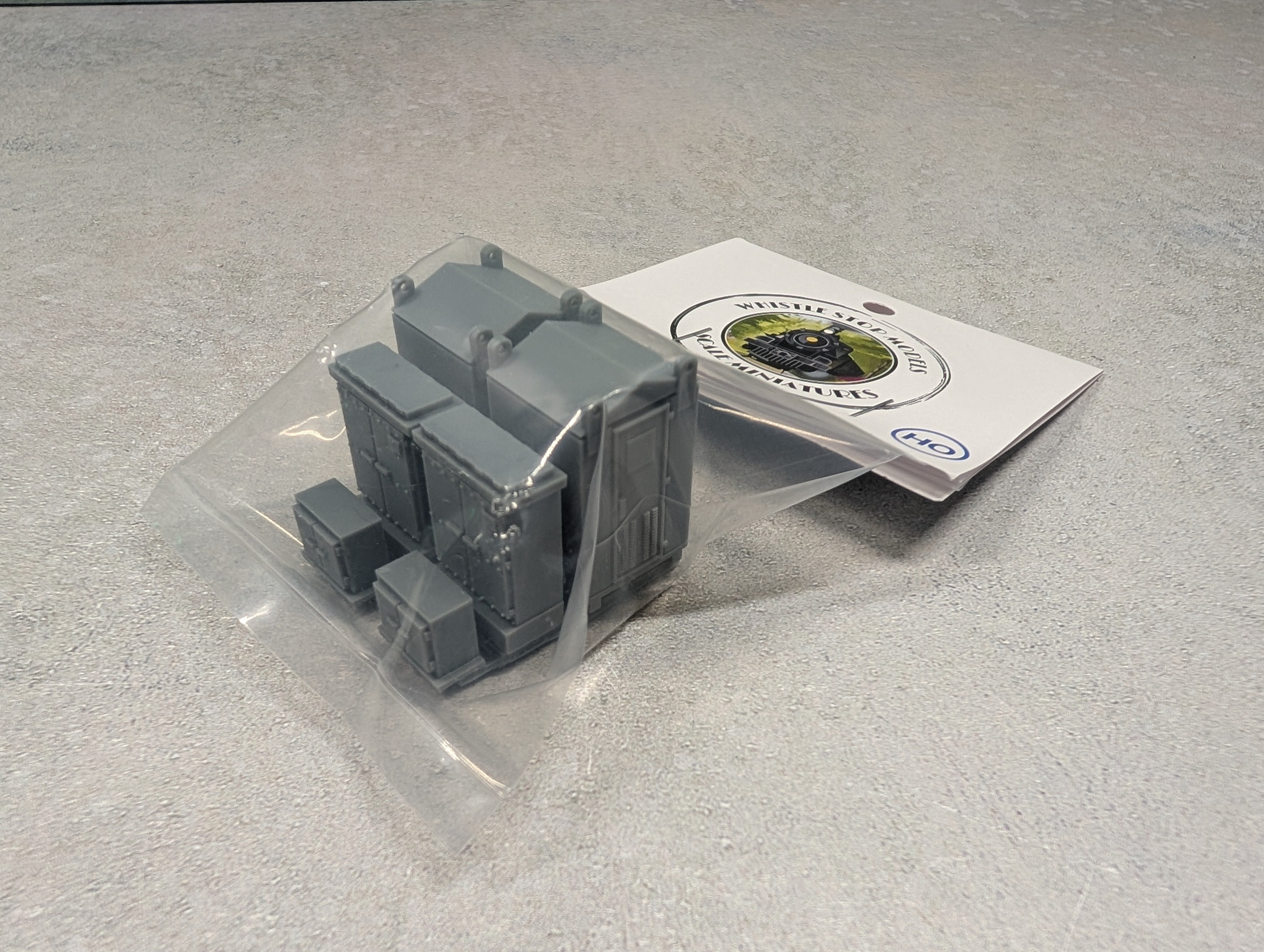 Whistle Stop Models HO1012 HO Scale Electrical Track Side Control Boxes, Resin 3D Printed, Highly Detailed (6 pcs)